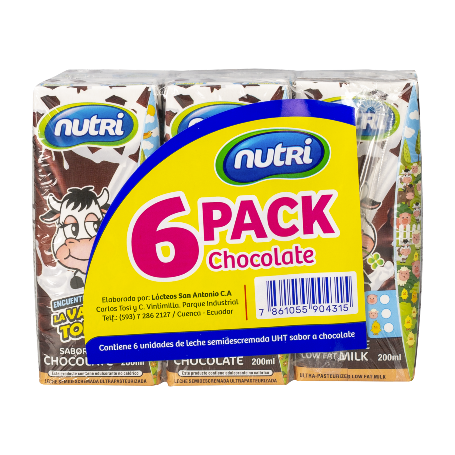 Leche Saborizada Chocolate 6Pack NUTRI 6 X 200 ml
