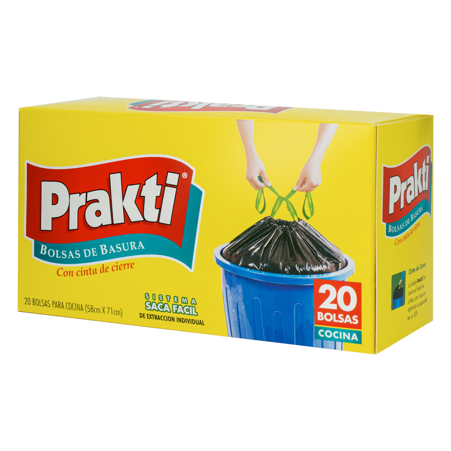 Fundas De Basura Para Cocina Con Cinta De Cierre PRAKTI X 20 Unidades