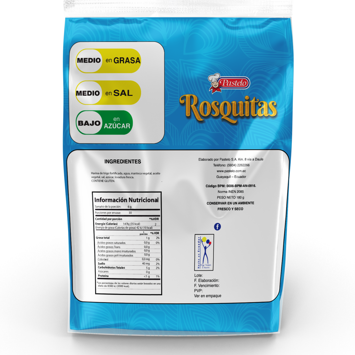 Rosquitas Naturales PASTELO 180 G