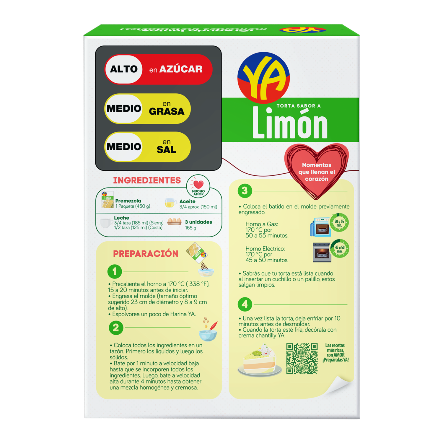 Premezcla Para Torta Limón YA 500 G