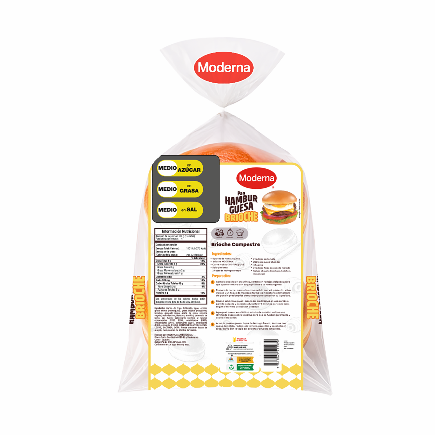 Bollitos De Brioche MODERNA 420 G