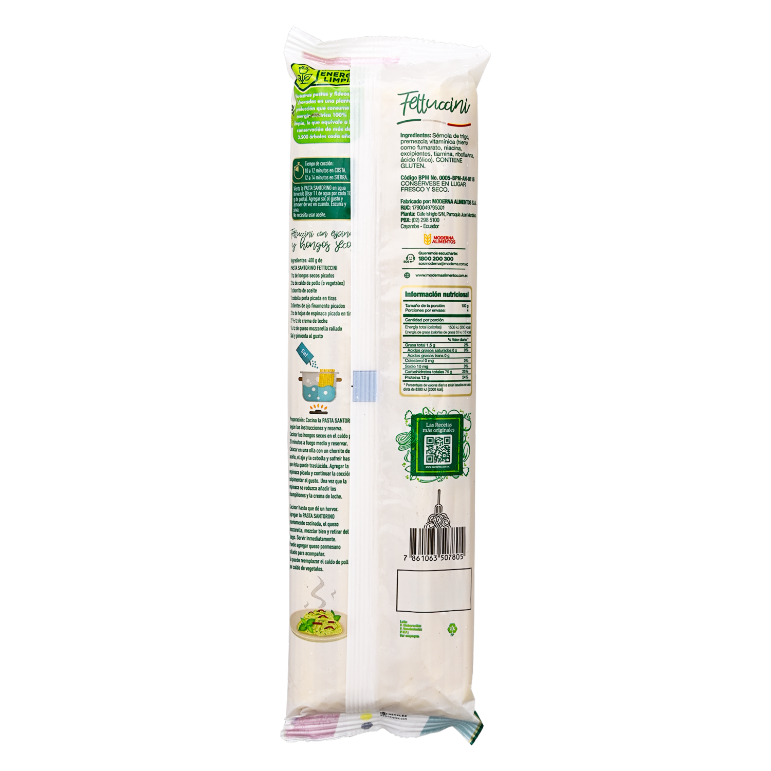 Pasta De Fetuccini SANTORINO 400 G