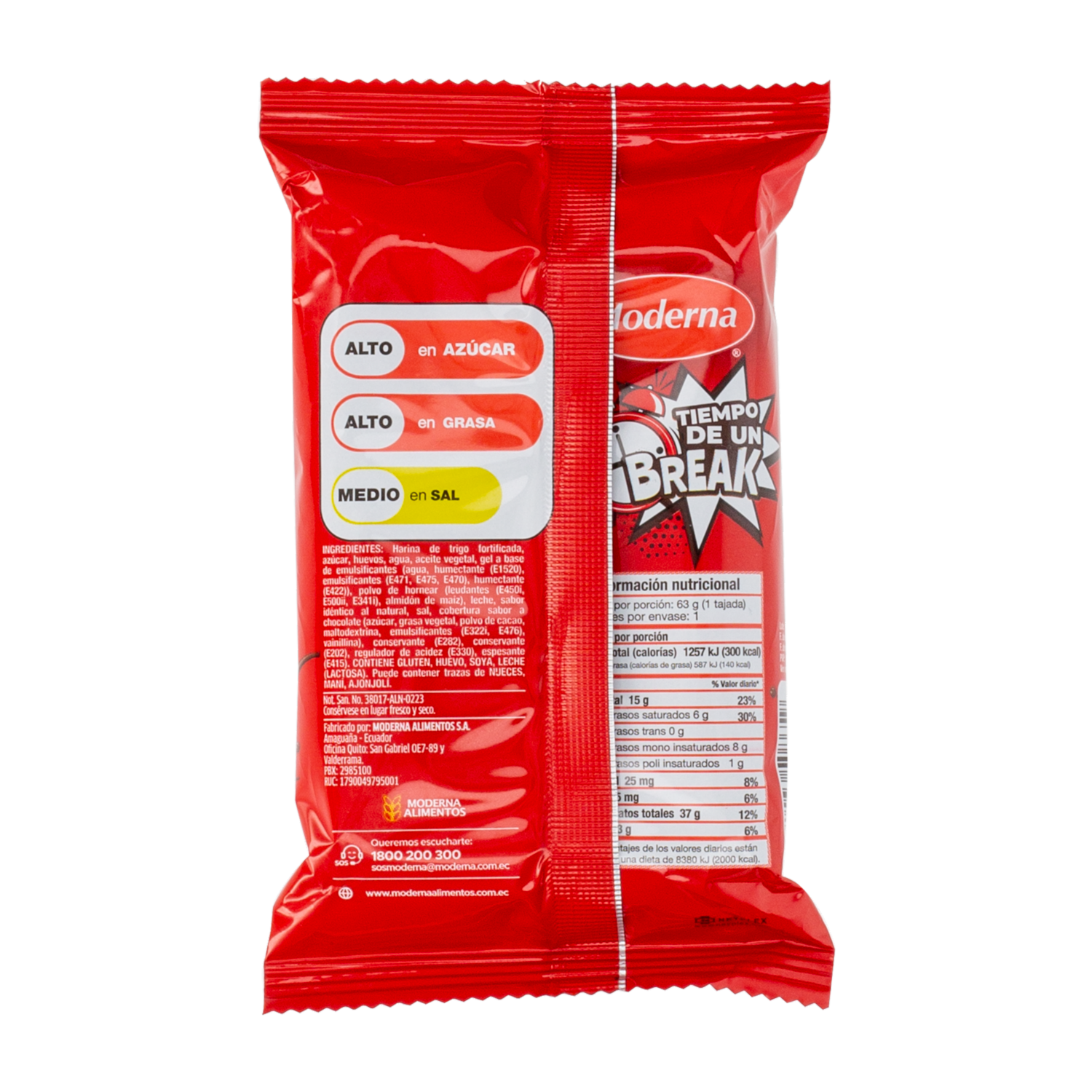 Choco Boom Vainilla Con Chocolate MODERNA 63 G