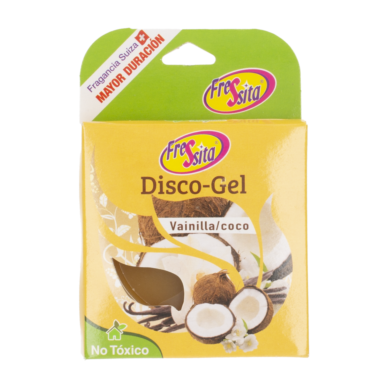 Disco Ambiental En Gel Aroma Vainilla Y Coco FRESSITA 50 G