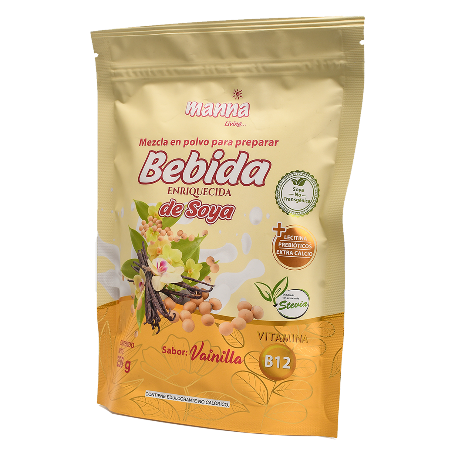 Bebida De Soya En Polvo Sabor A Vainilla MANNA 250 G