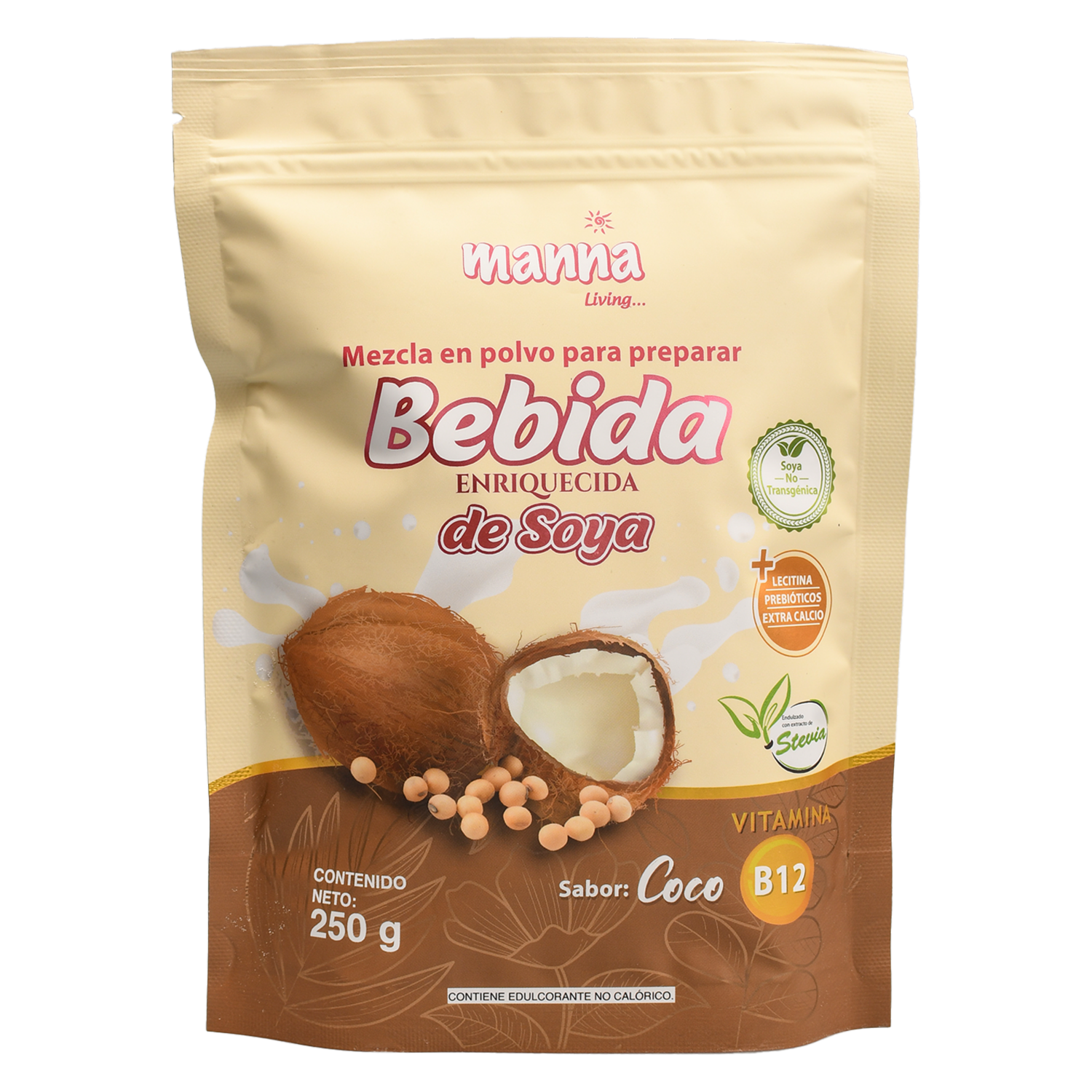 Bebida De Soya En Polvo Sabor A Coco MANNA 250 G