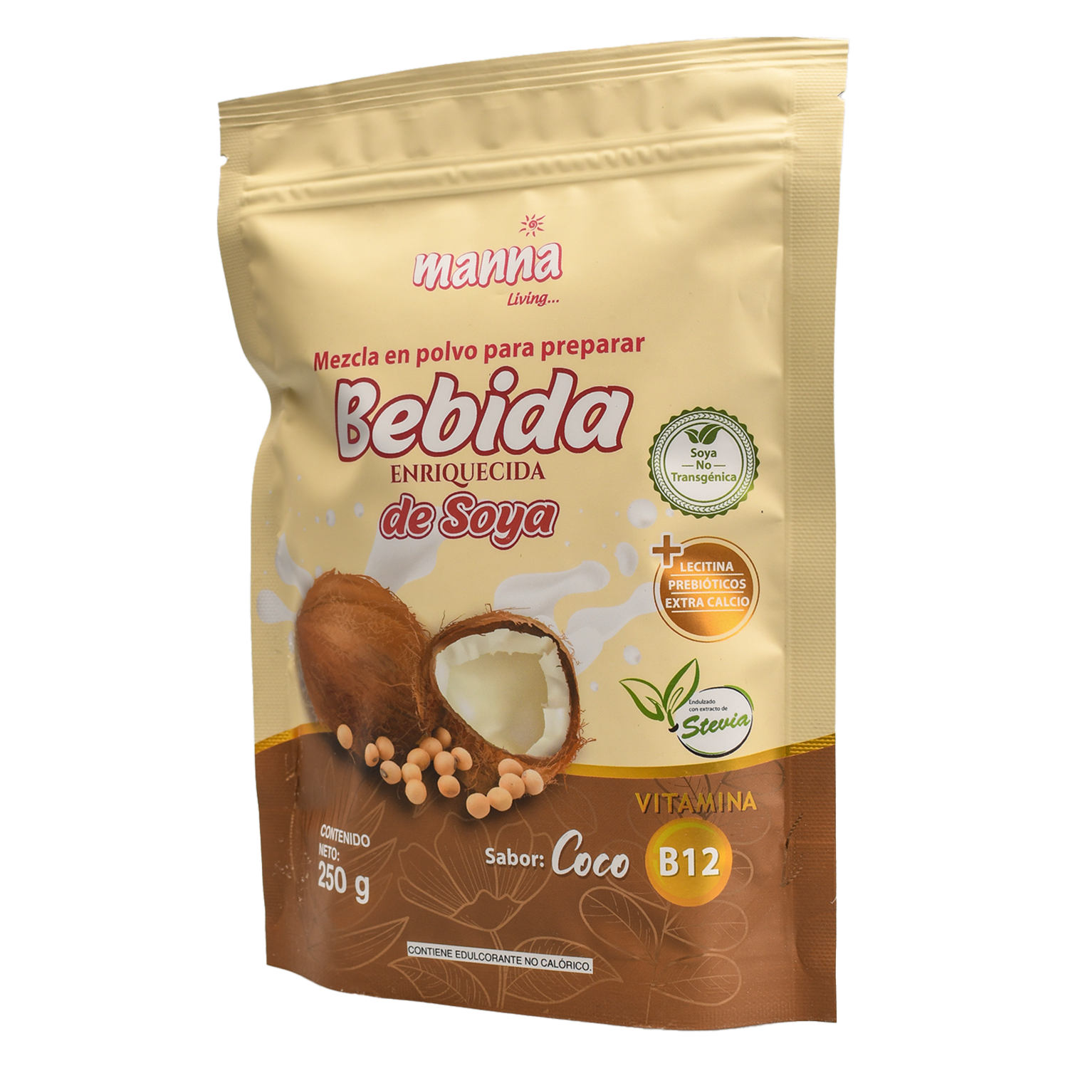 Bebida De Soya En Polvo Sabor A Coco MANNA 250 G