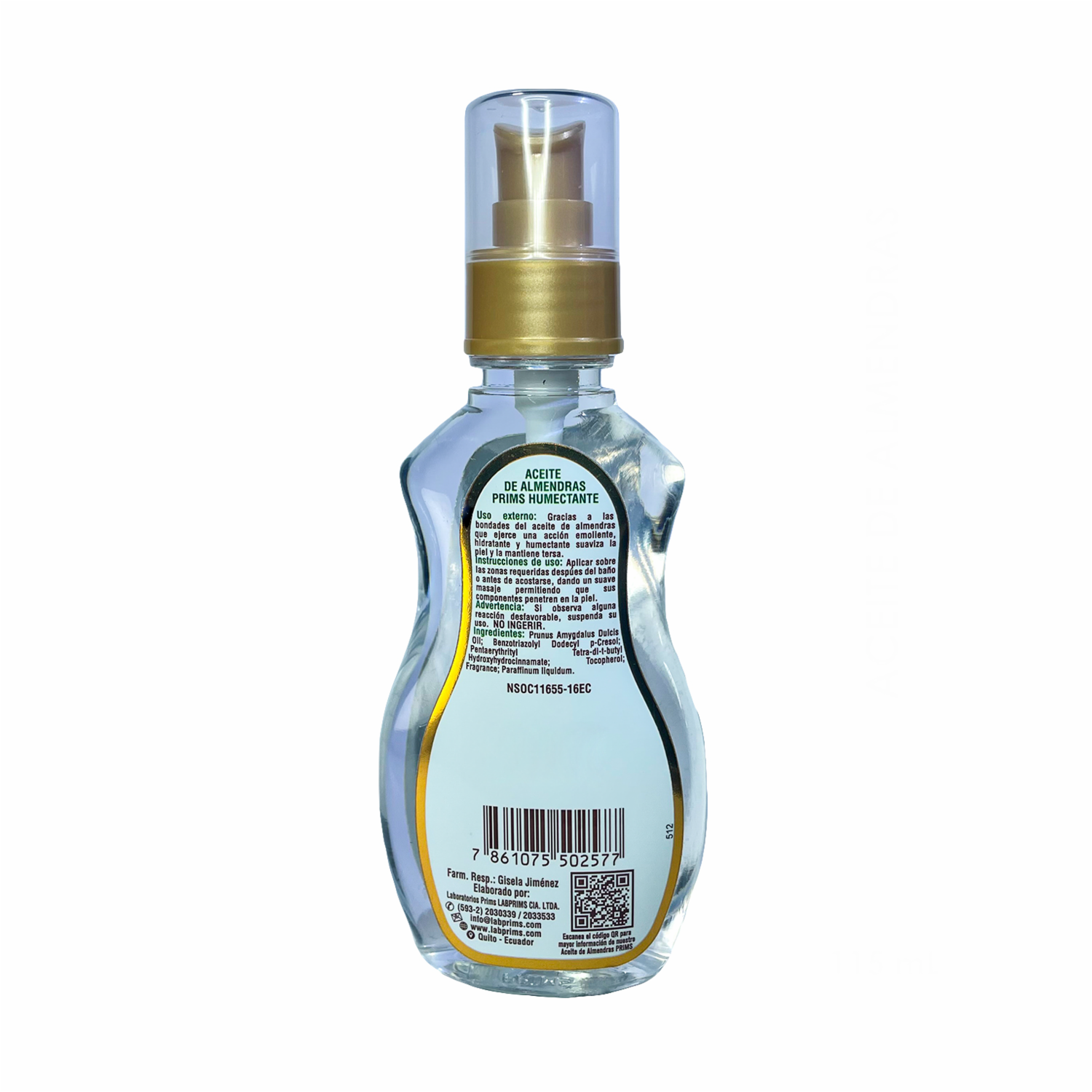 Aceite Cosmético Con Extracto De Almendras PRIMS 115 Ml