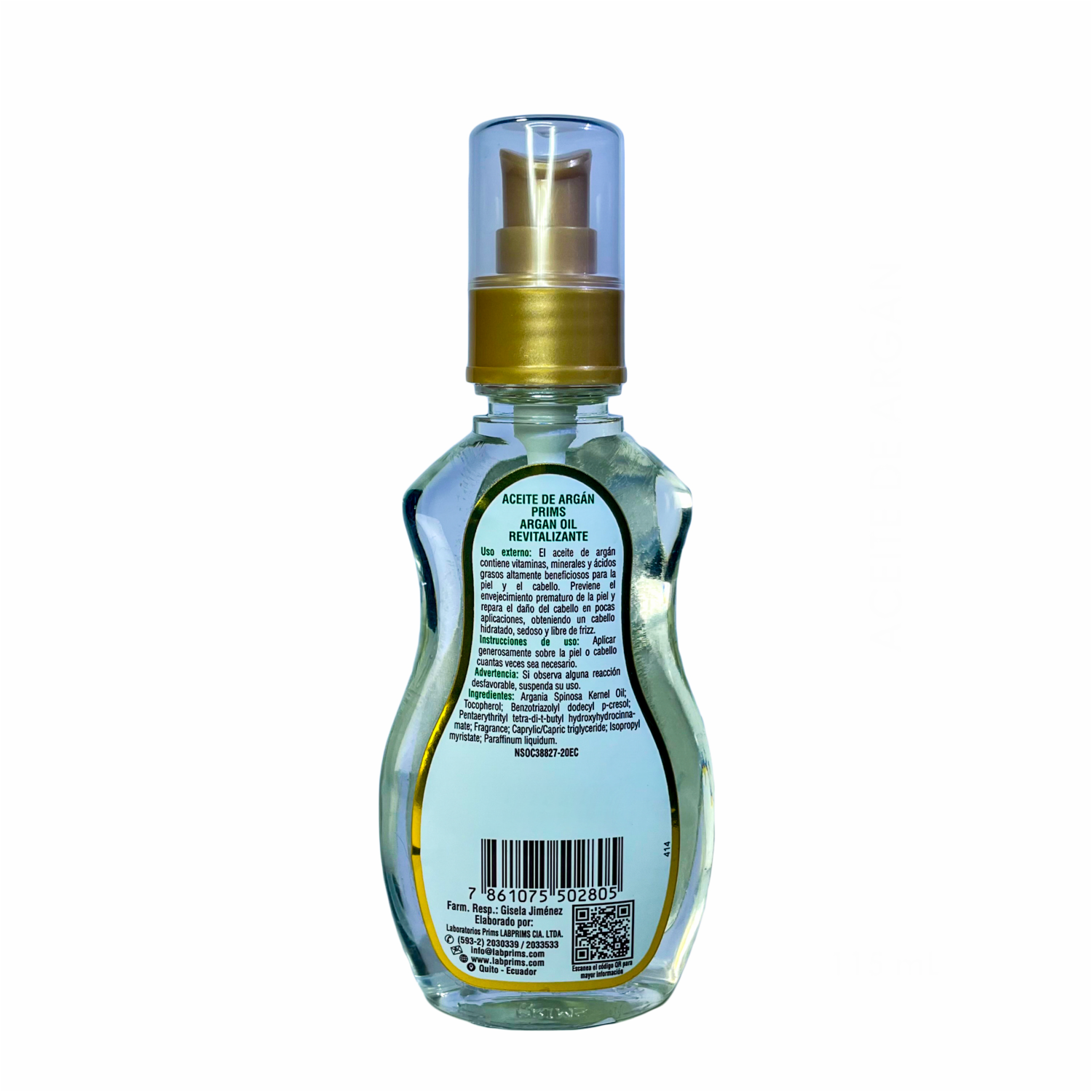 Aceite Cosmético Con Extracto De Argán PRIMS 115 Ml