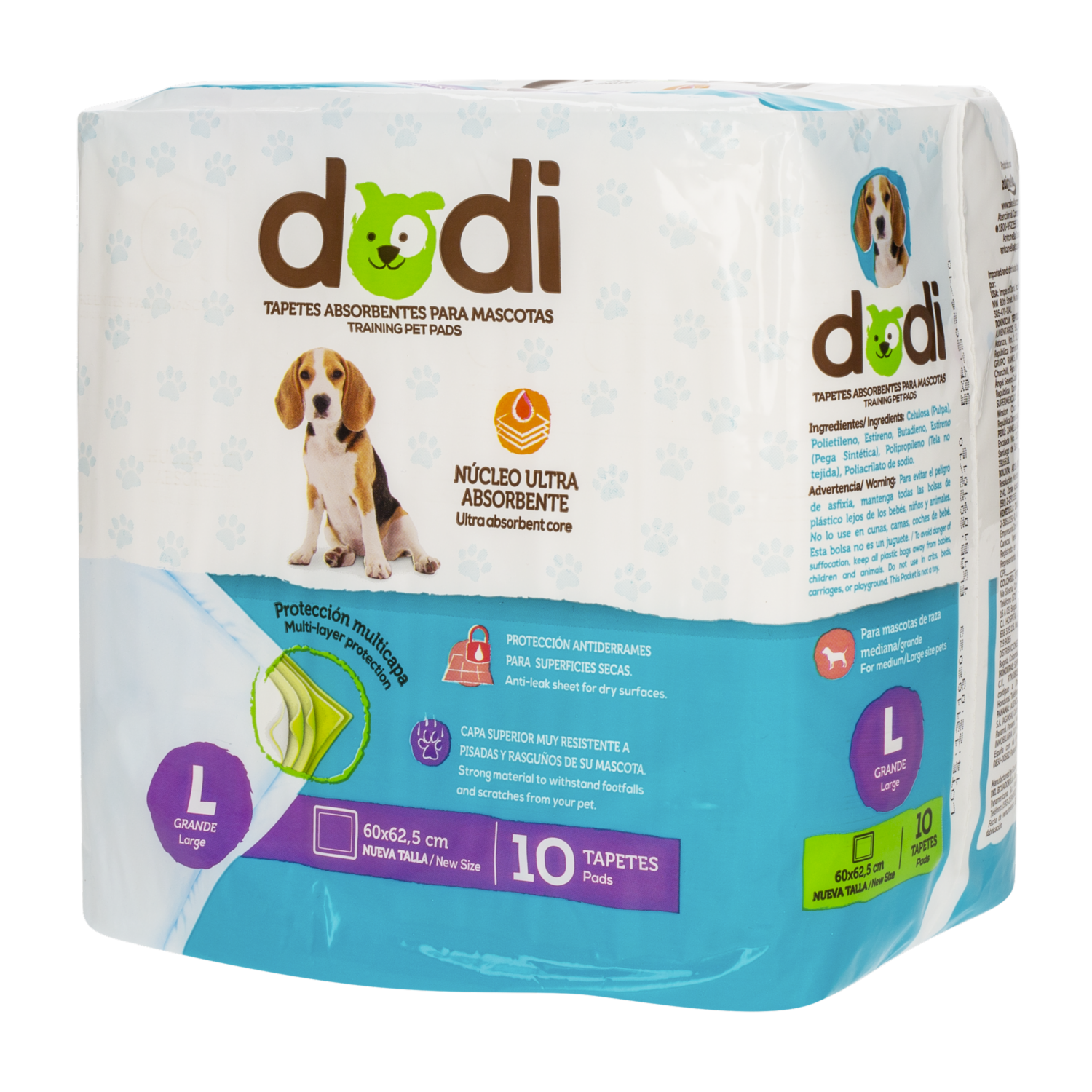 Tapete De Entrenamiento Para Mascotas Tamaño Large DODI 1 X 10 Uds