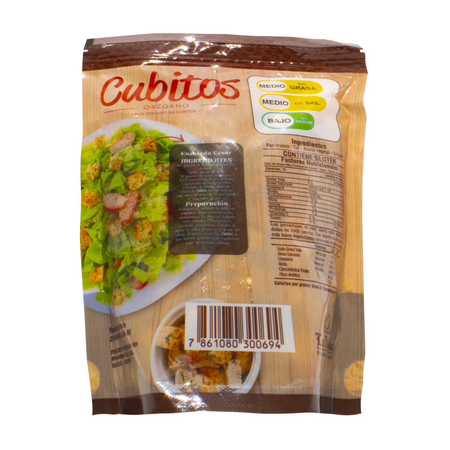 Pan Tostado En Cubitos Sabor Orégano LA ESPAÑOLA 100 G