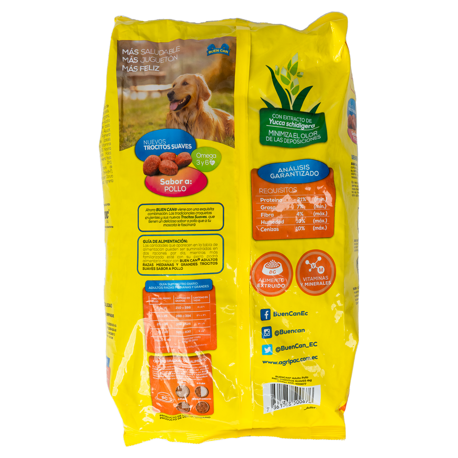 Alimento Para Perros Adulto Raza Mediana Grande Pollo BUEN CAN 4 Kg