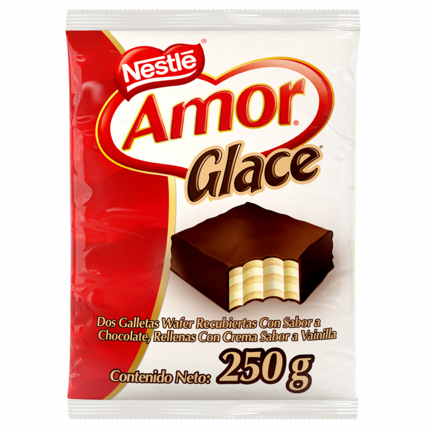 Galletas Dulces Waffer Sabor A Chocolate AMOR 250 G