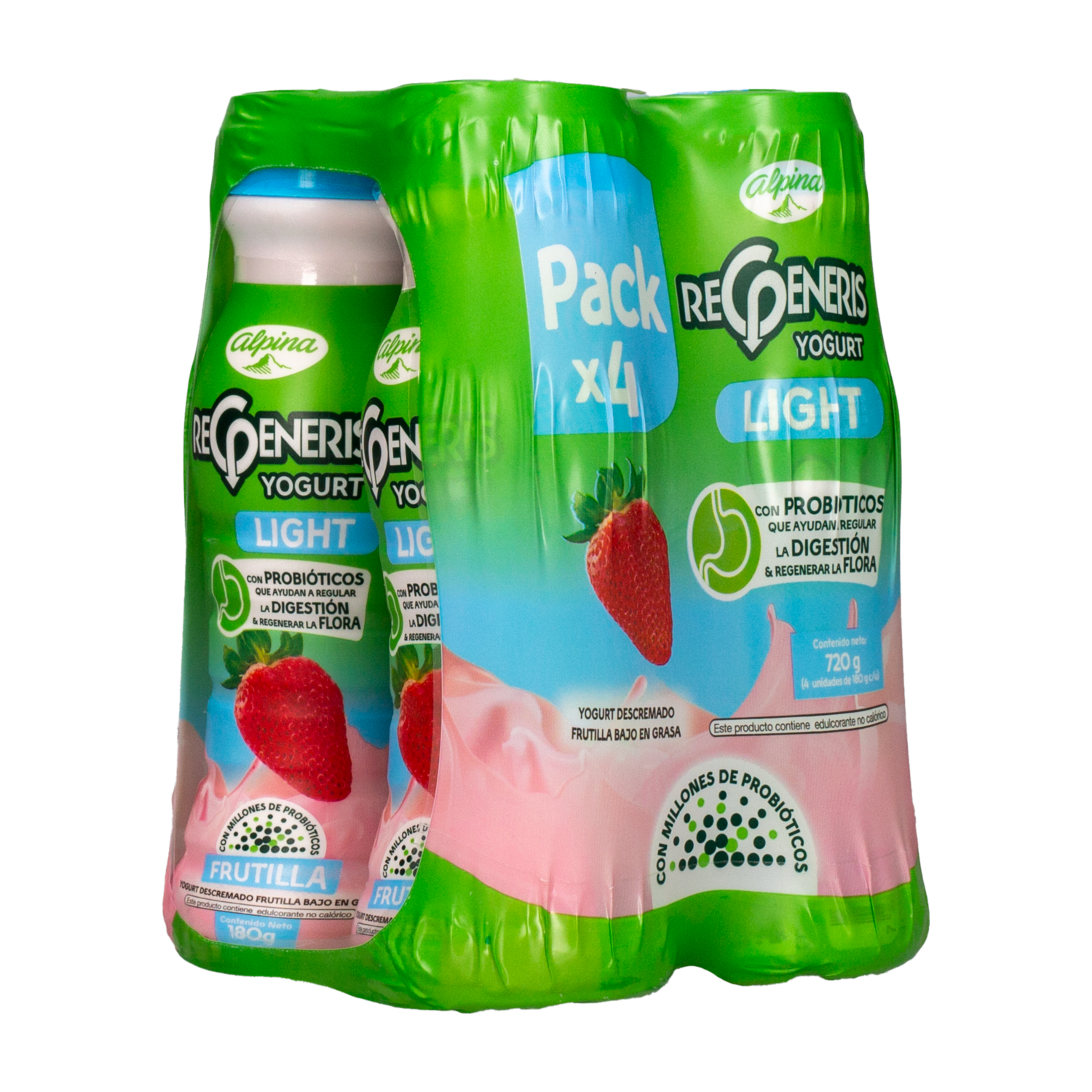 Yogurt Light Botella REGENERIS Pack X 4 180 G