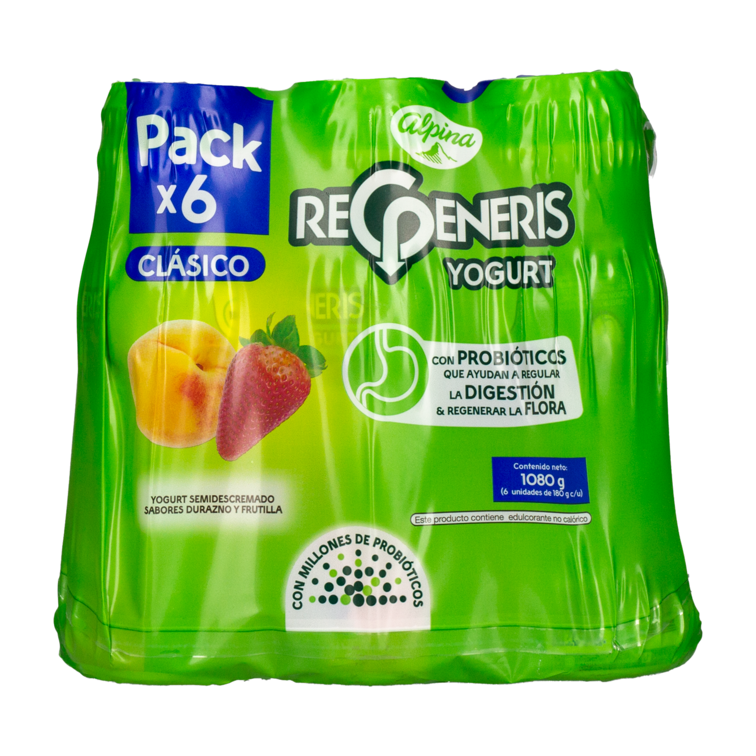 Yogurt Bebible Botella Multisabor REGENERIS Pack X 6 180 G