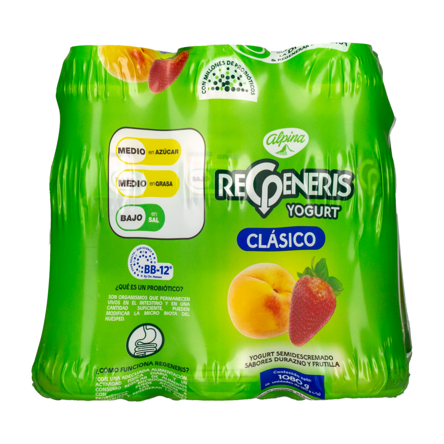 Yogurt Bebible Botella Multisabor REGENERIS Pack X 6 180 G