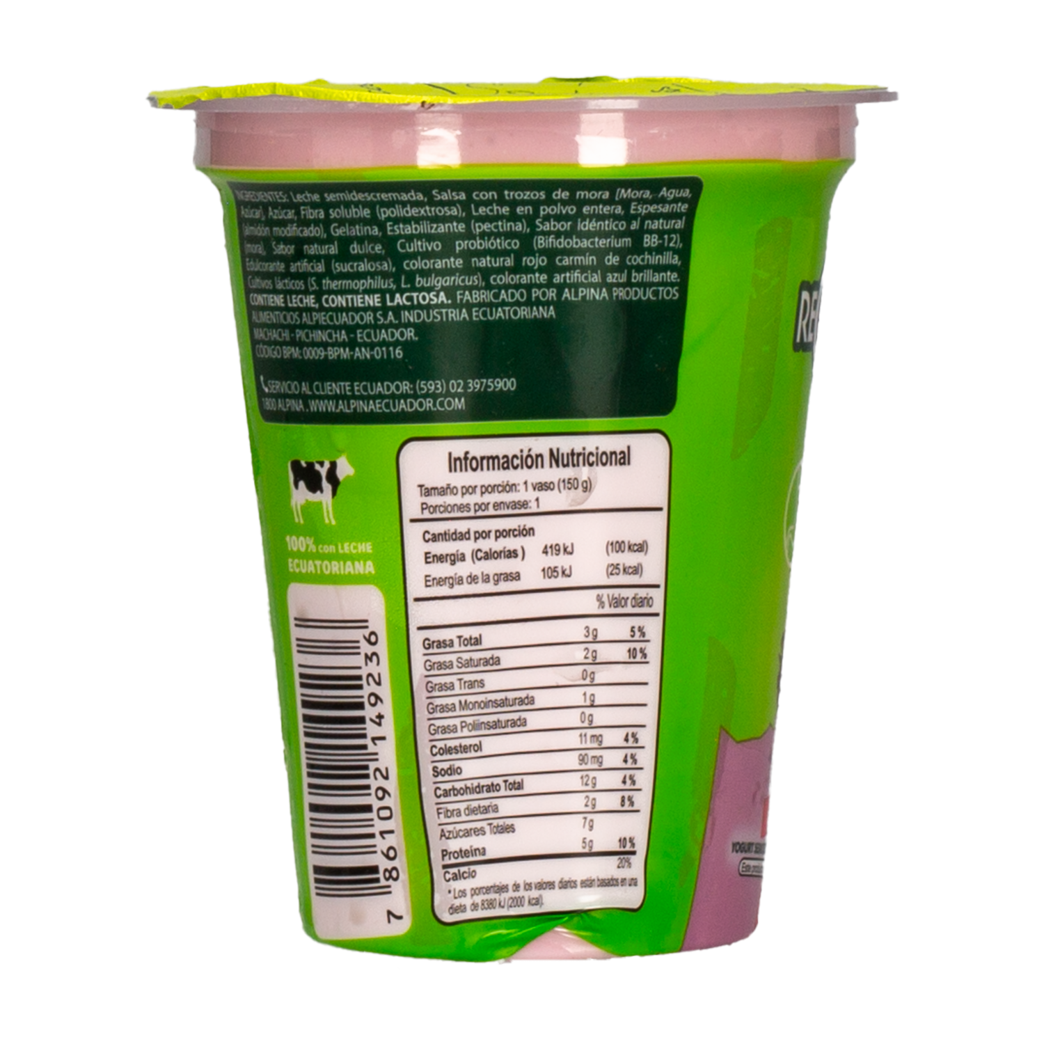Yogurt Trozos Mora REGENERIS 150 G