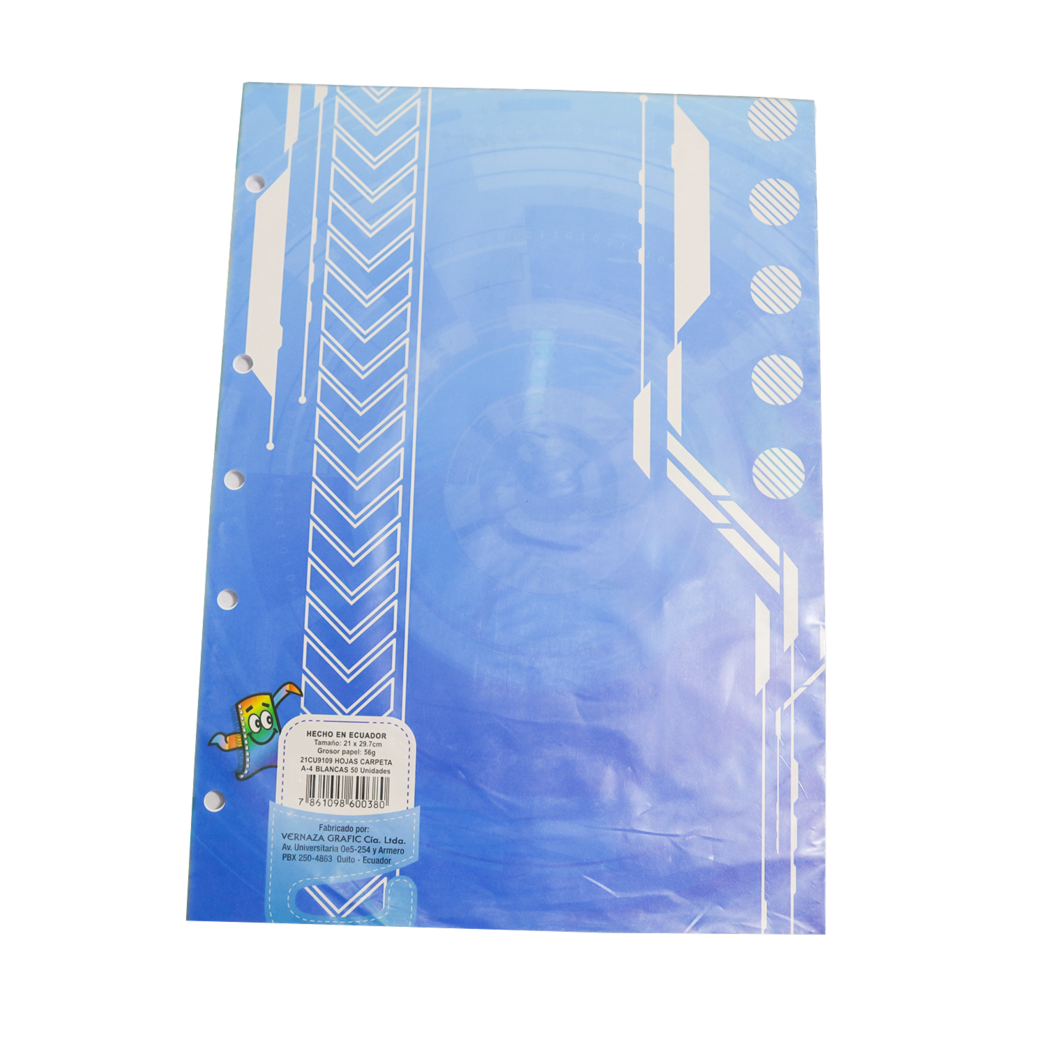Hojas De Papel Bond A4 Blanco VERZATIL X50Uds