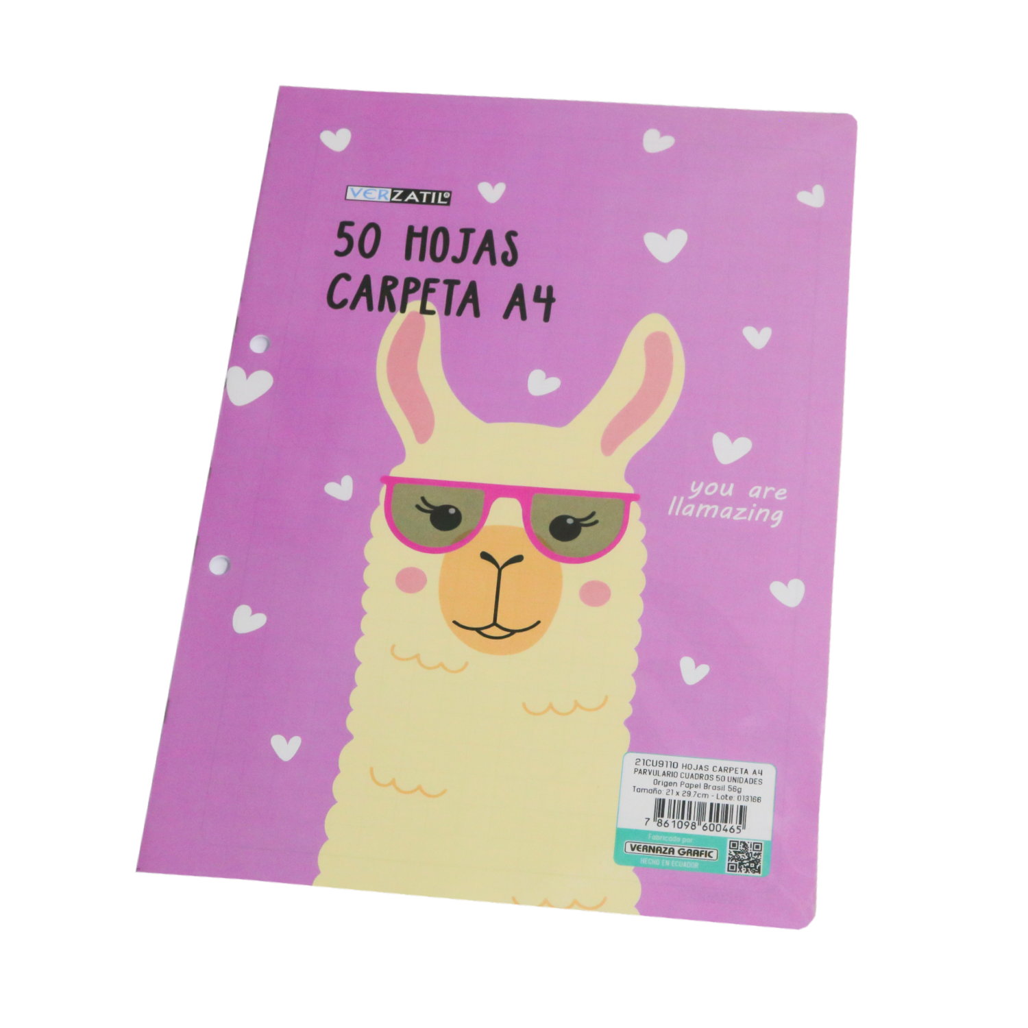 Hojas Parvulario Cuadros A4 VERZATIL X50Uds