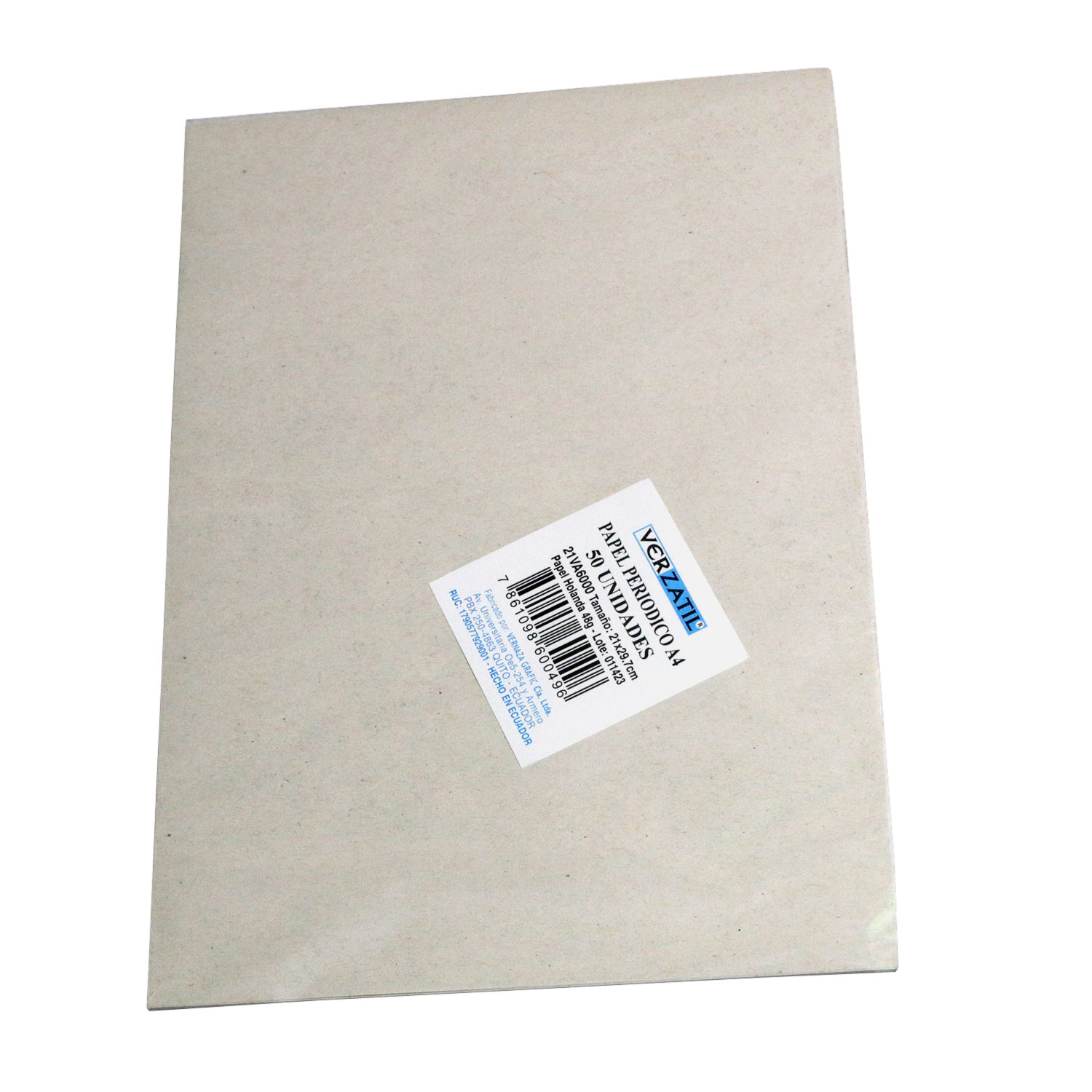 Hojas Periódico A4 VERZATIL X50Uds