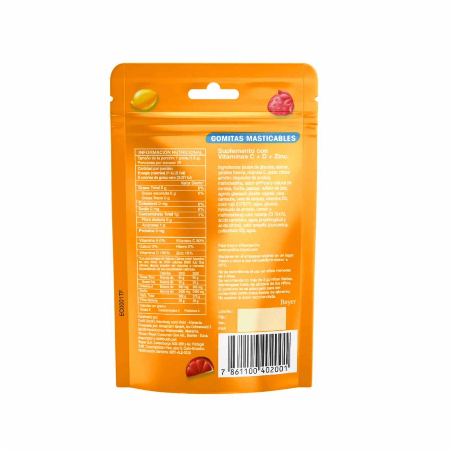 Vitamina C Total + D Y Zinc REDOXON 40 G