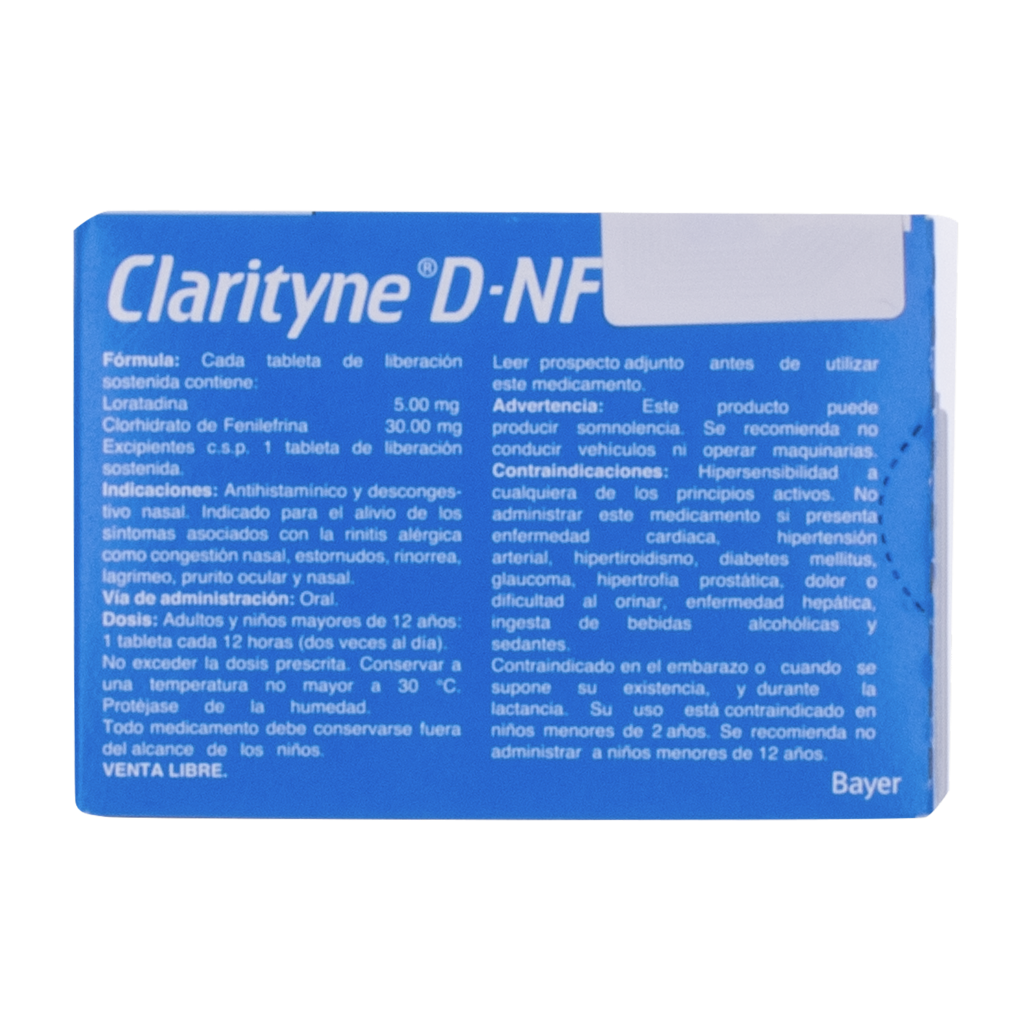 Descongestionante Nasal En Tabletas CLARITYNE 10 G