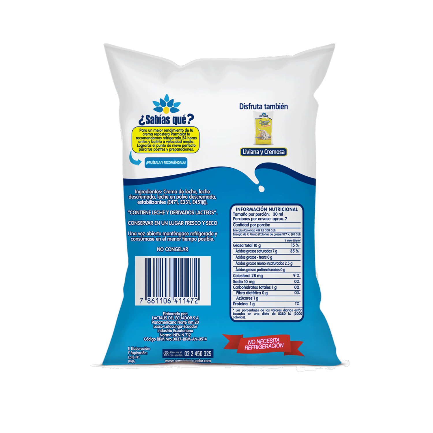 Crema de Leche Repostera PARMALAT 200 Ml