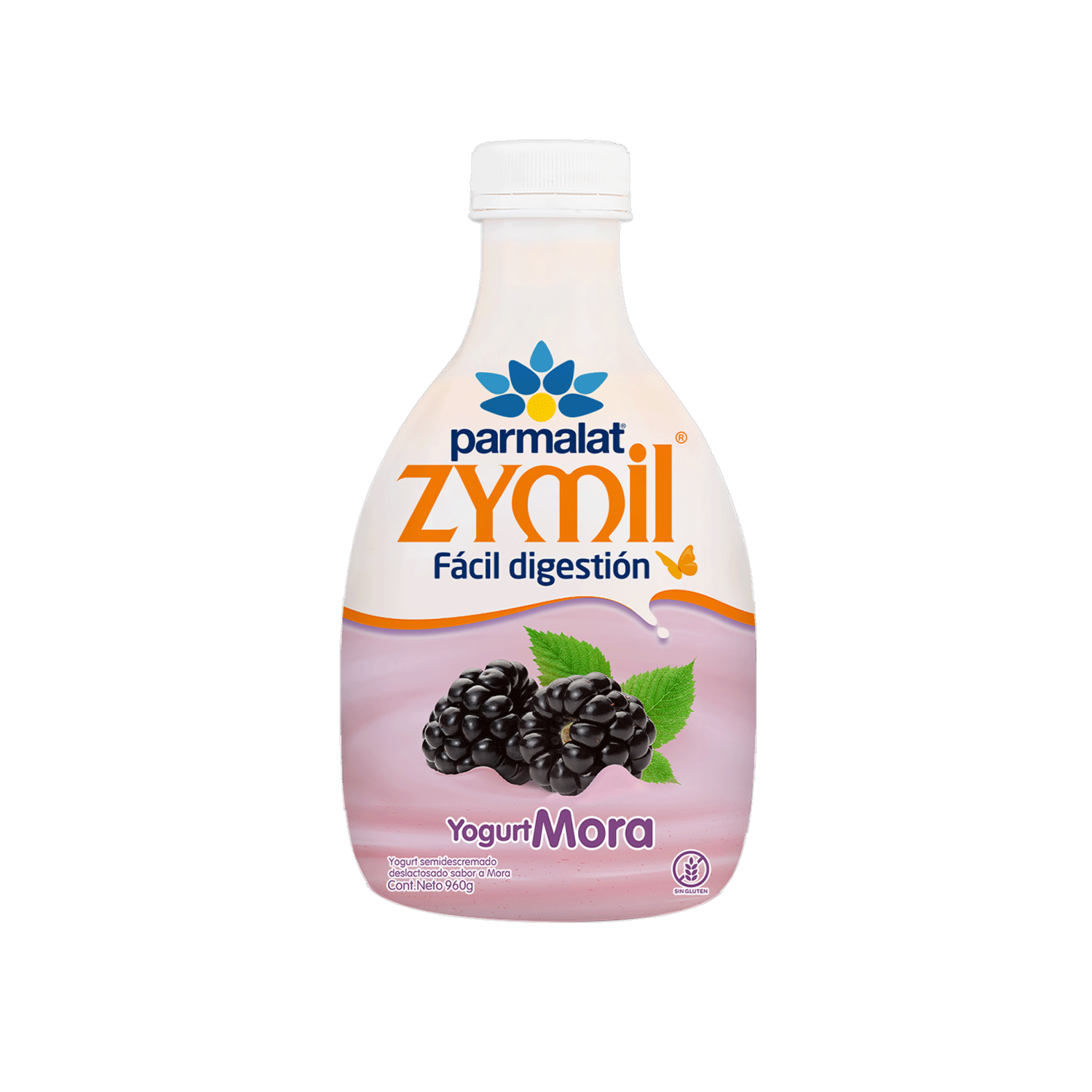 Yogurt Semidescremado Mora Zymil PARMALAT 960 g
