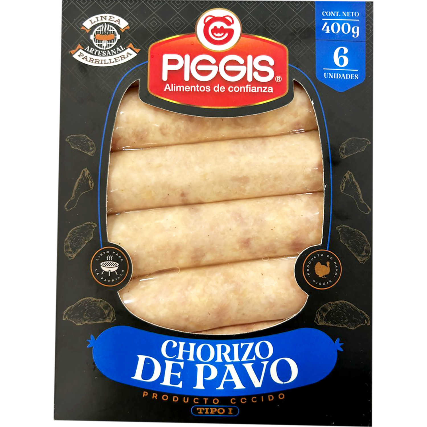 Chorizo De Pavo PIGGIS 400 g