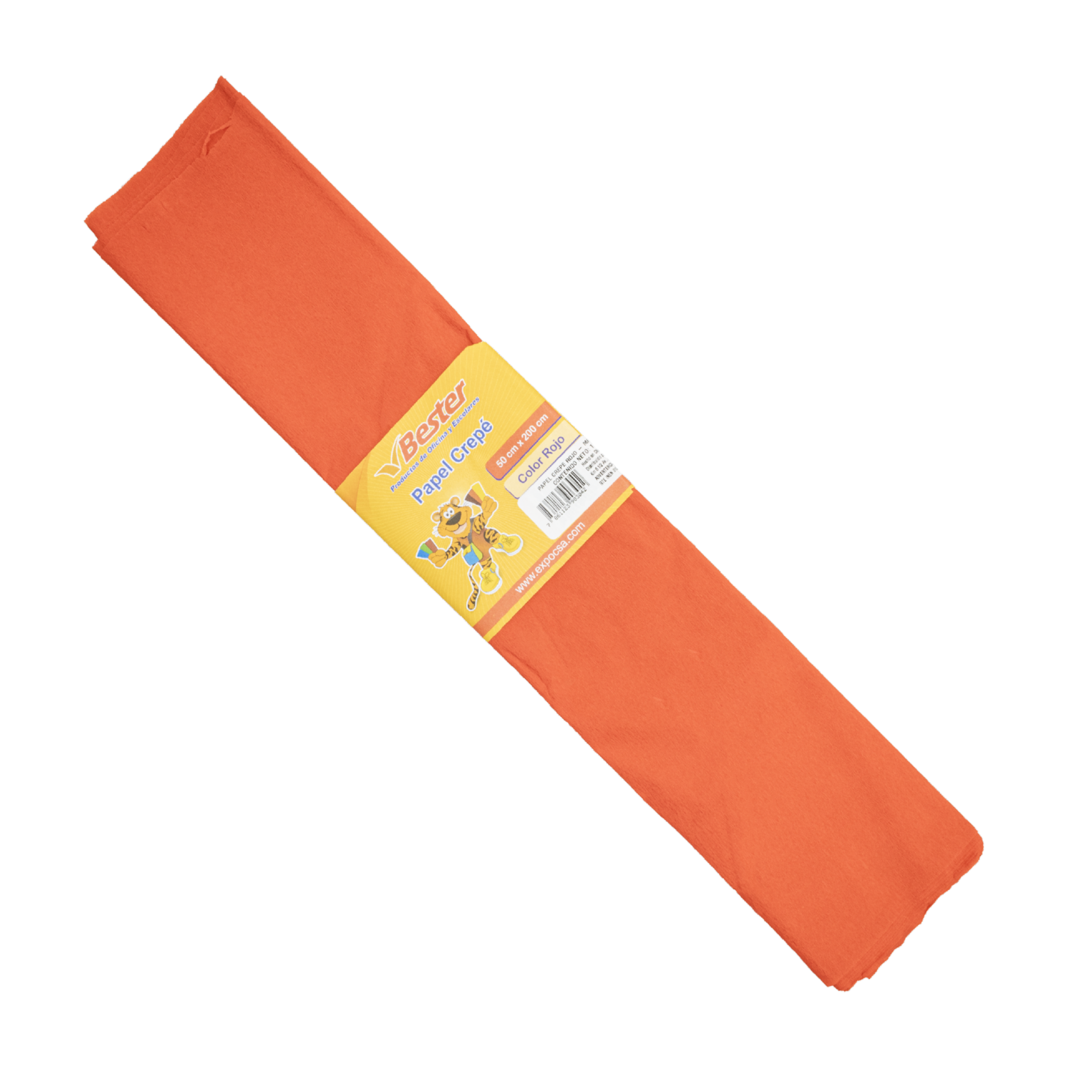 Papel Crepé Tono Rojo BESTER X10Uds