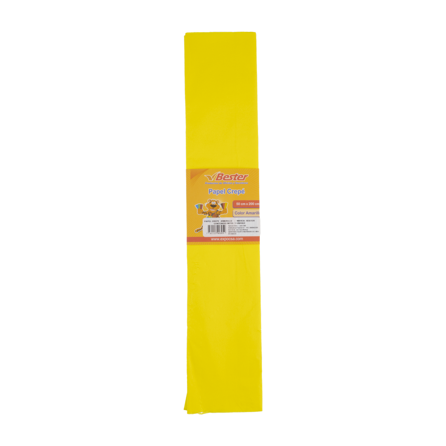 Papel Crepé Tono Amarillo BESTER 1X10Uds