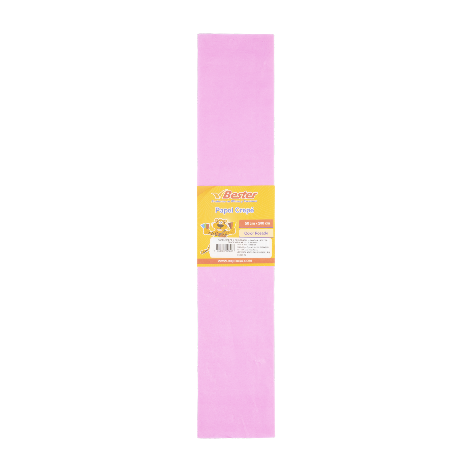 Papel Crepe Rosado BESTER 1X10 Uds