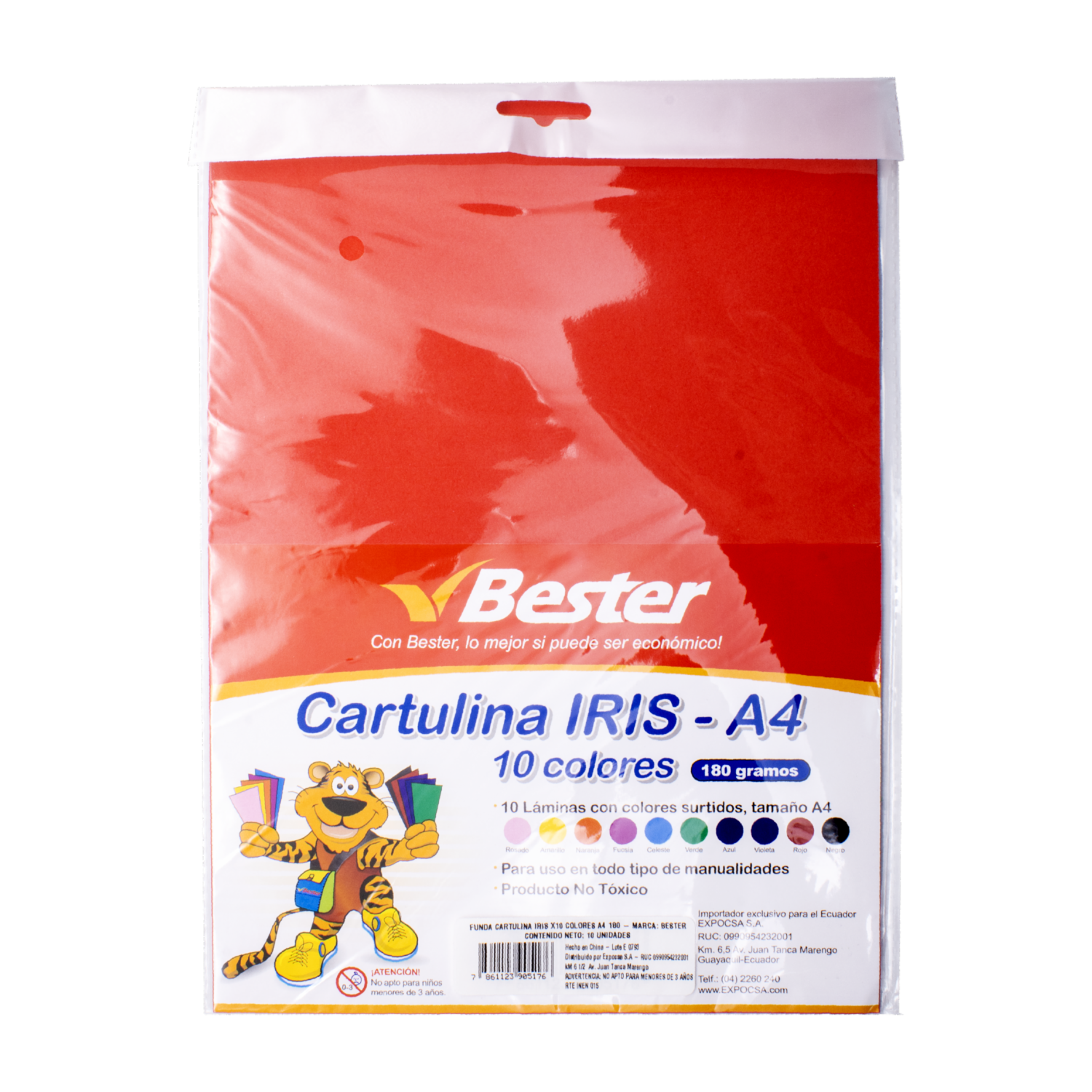 Funda De Cartulina Iris Varios Colores BESTER X10Uds