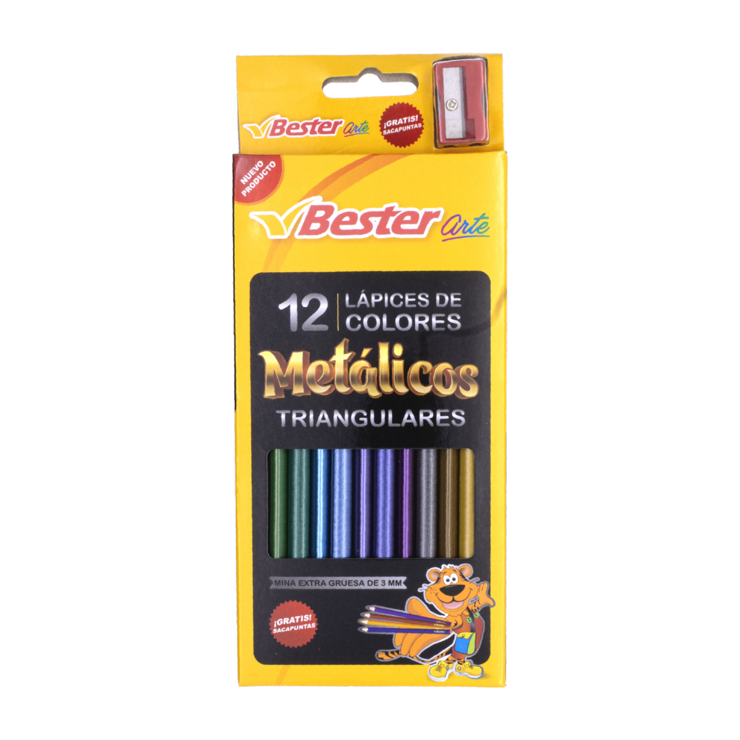 Lápices De Colores Metálicos Triangulares BESTER X12 Uds