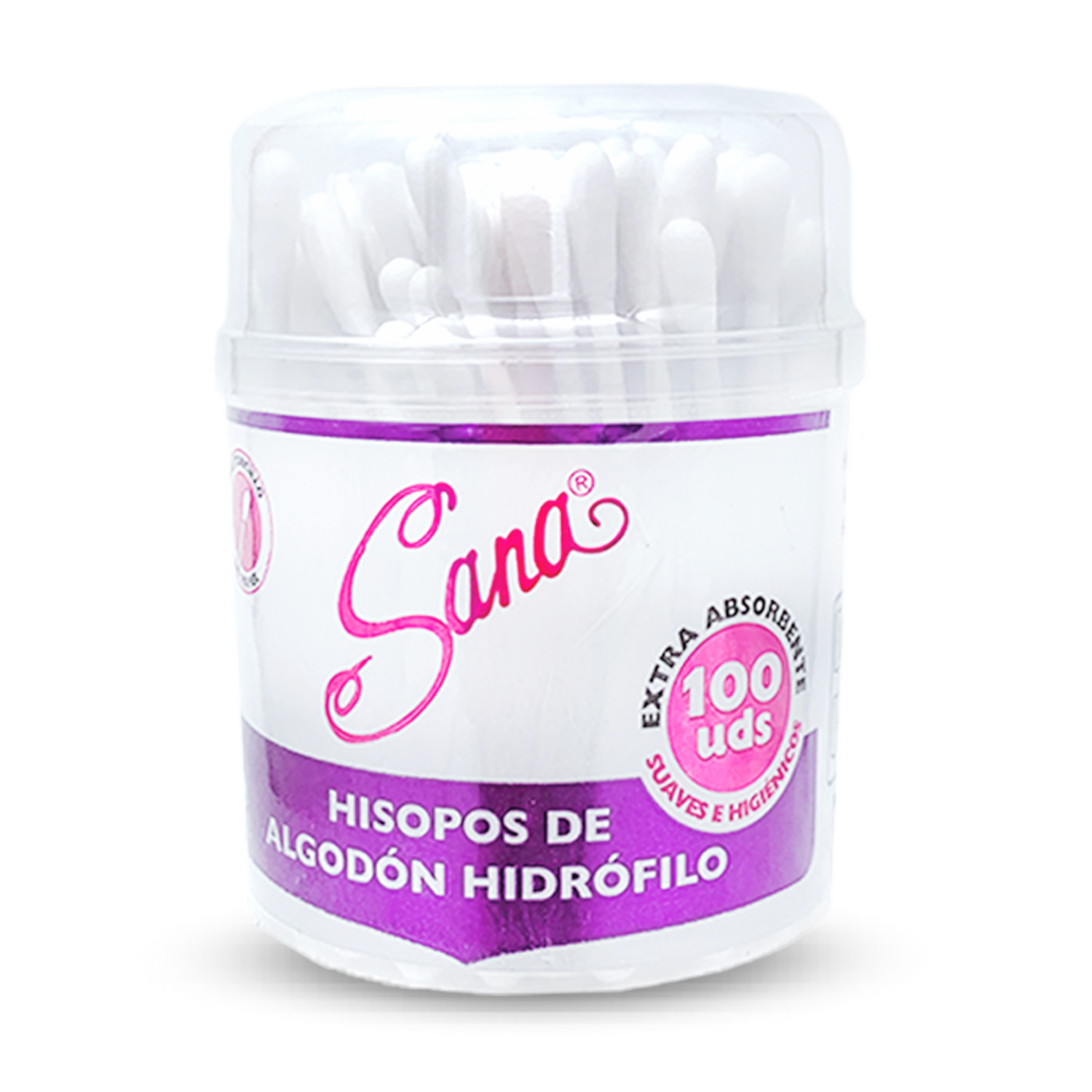 Hisopos De Colores SANA X 100 Uds