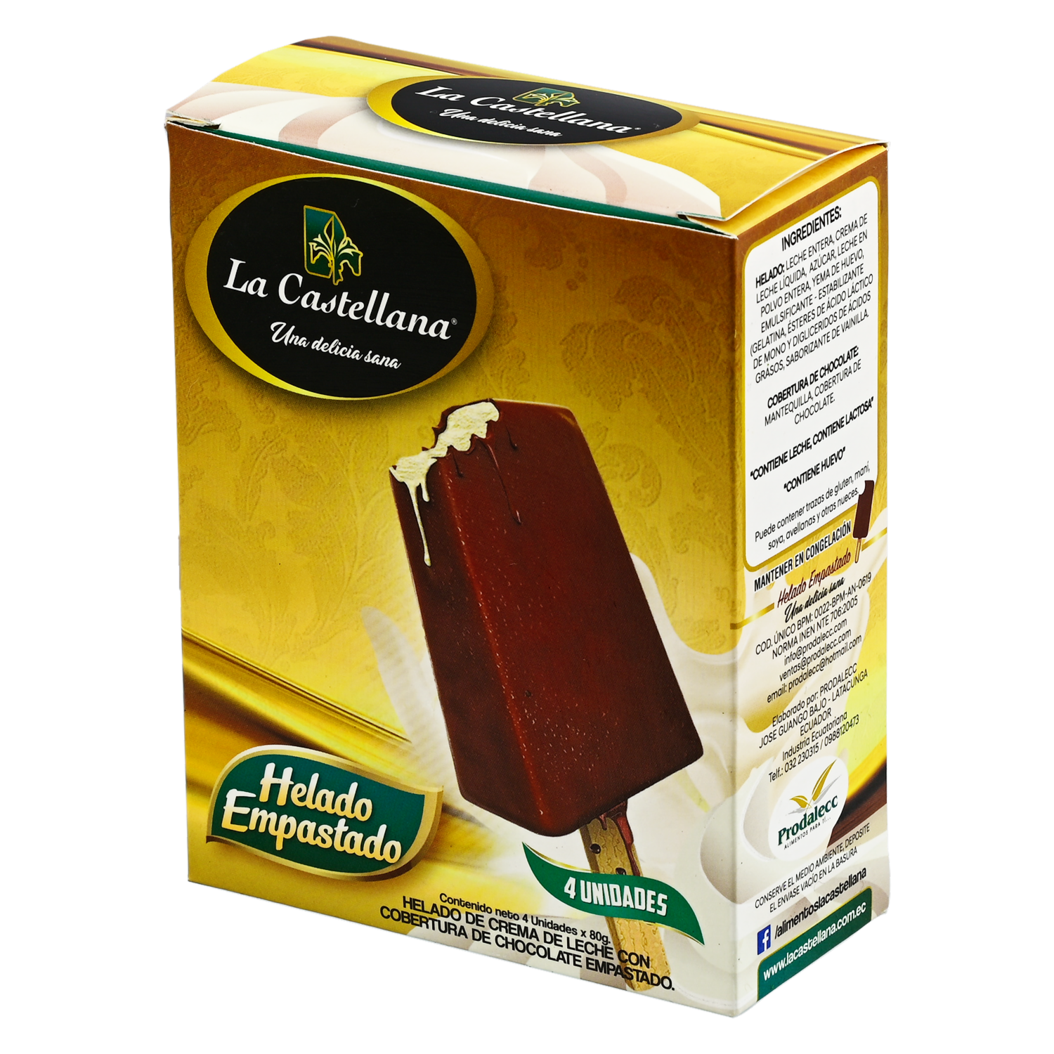 Helado Empastado LA CASTELLANA 4 x 80 G