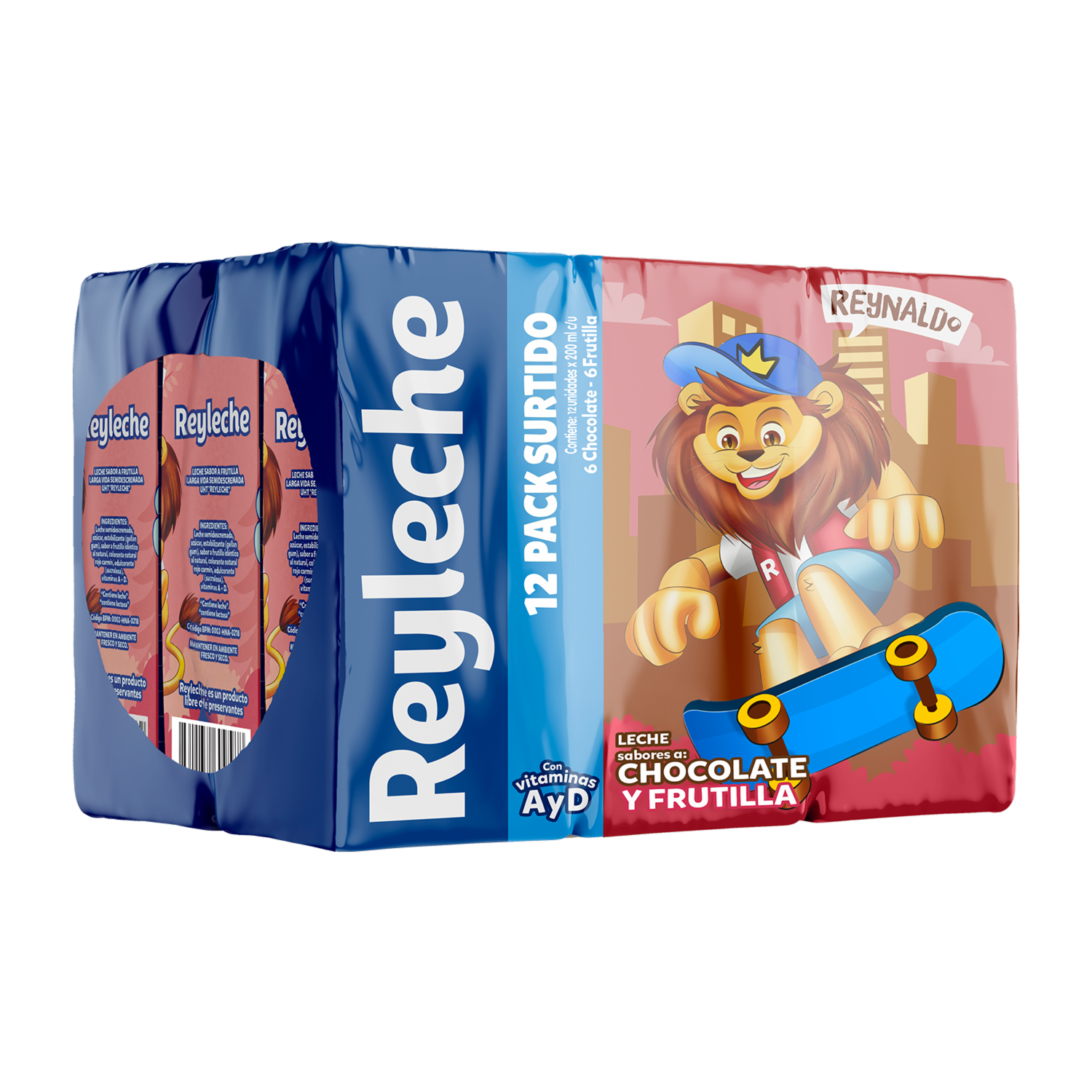 Leche Saborizada Varios Sabores REY LECHE 12 X 200 Ml