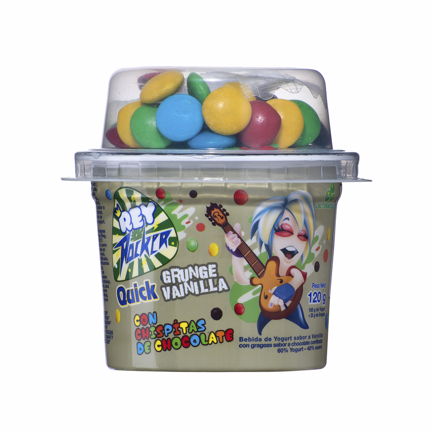Yogurt Reyrocker Con Cereal Quick Chispitas Y Chocolate REYOGURT 100 G