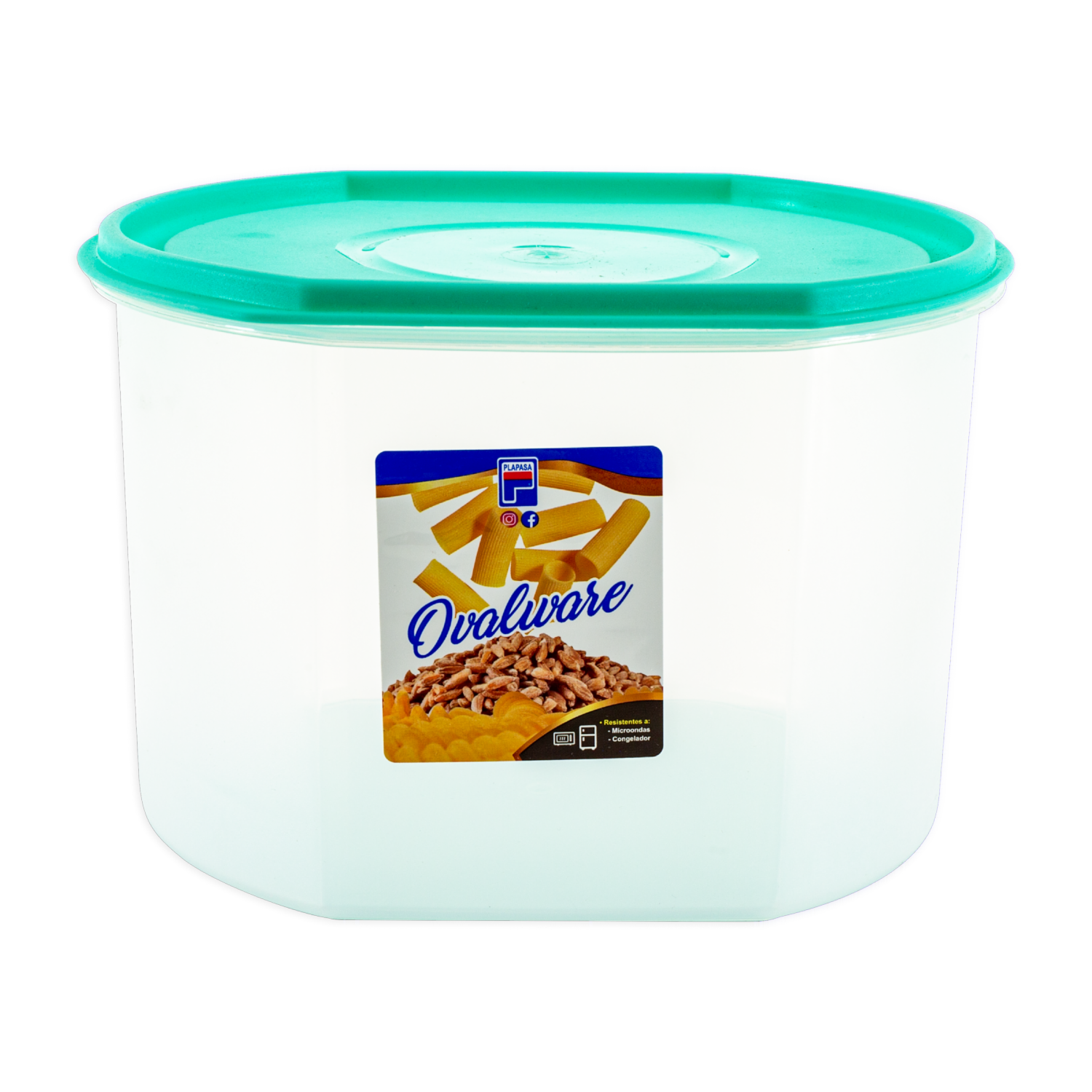 Ovalware Alto Con Tapa Verde Menta Velvet PLAPASA N6