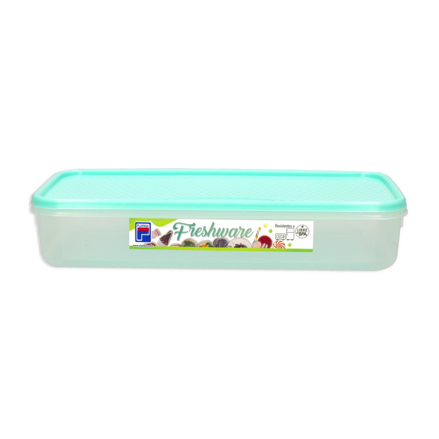 Repostero Freshware Con Tapa Verde Menta Velvet PLAPASA N2