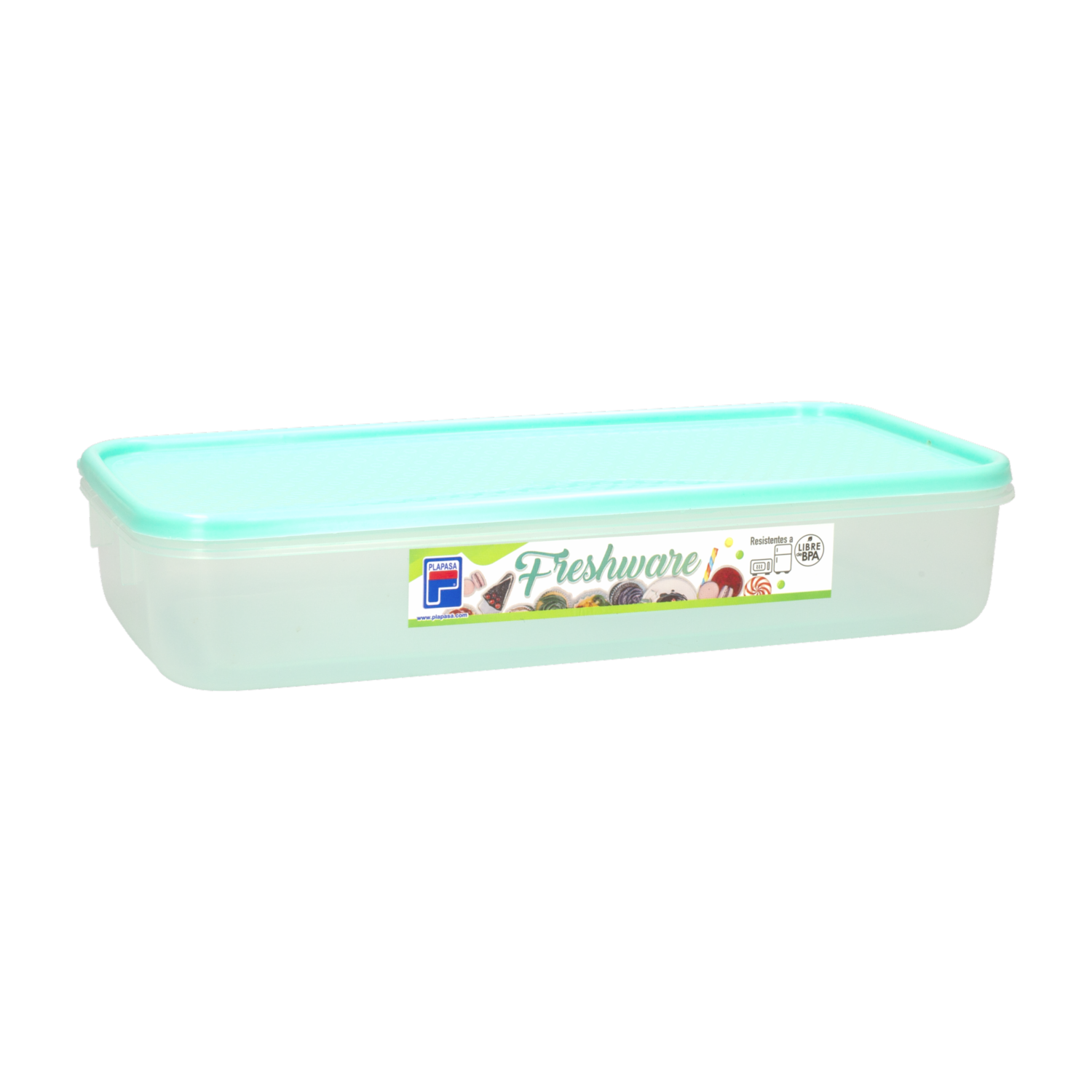Repostero Freshware Con Tapa Verde Menta Velvet PLAPASA N2