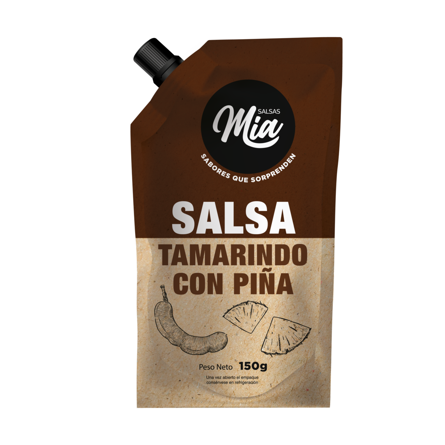 Salsa De Tamarindo Con Piña SALSAS MÍA 150 G