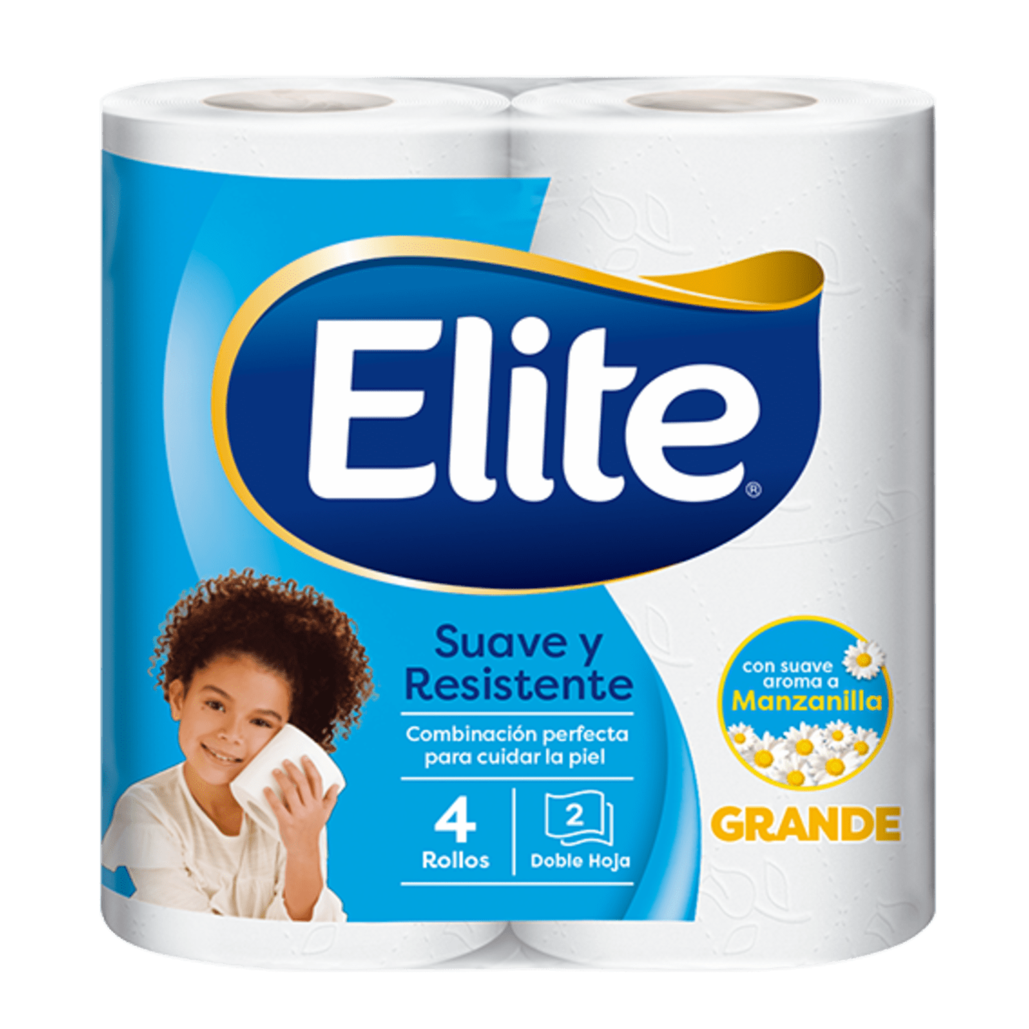 Papel Higiénico Clásico De Manzanilla Grande ELITE 4 Rollos