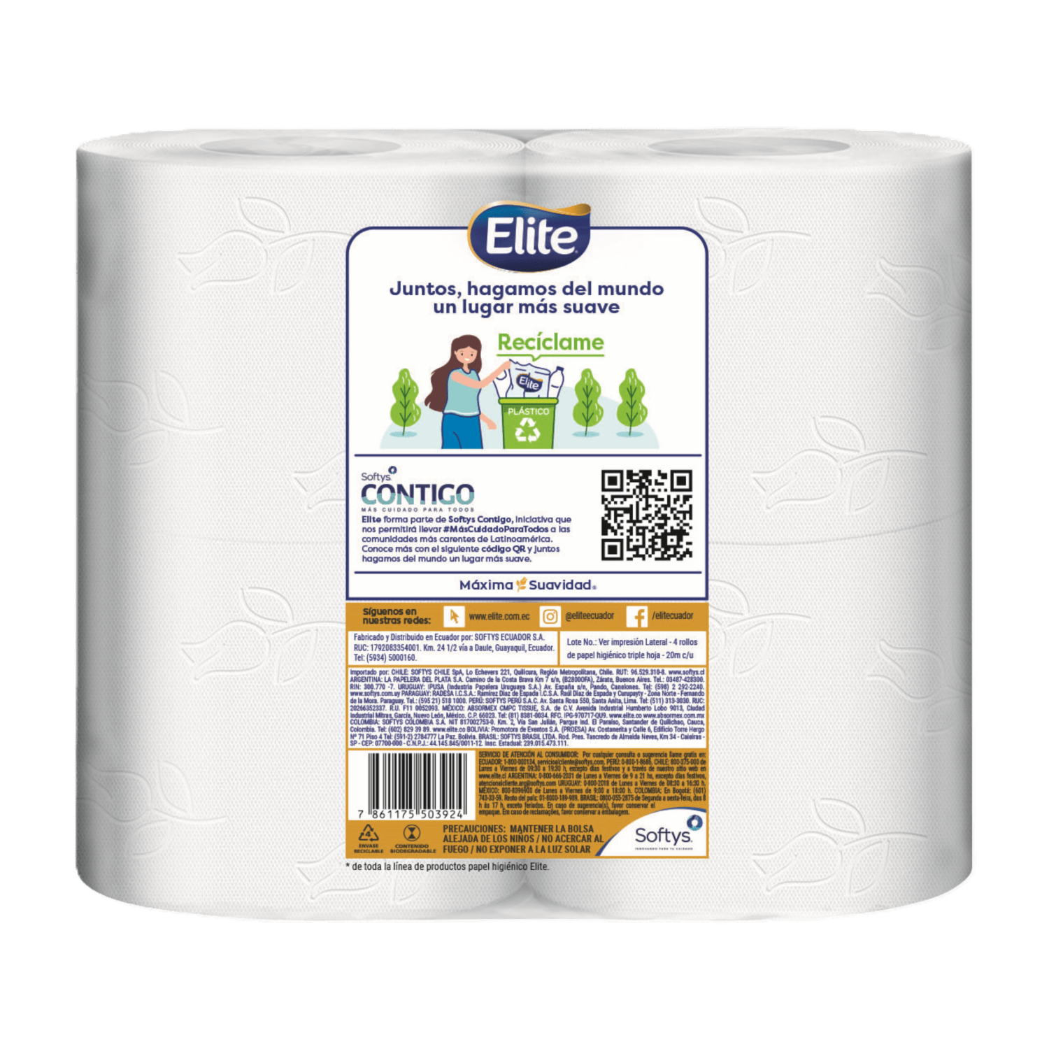 Papel Higiénico Soft & Strong Grande ELITE 4 Rollos