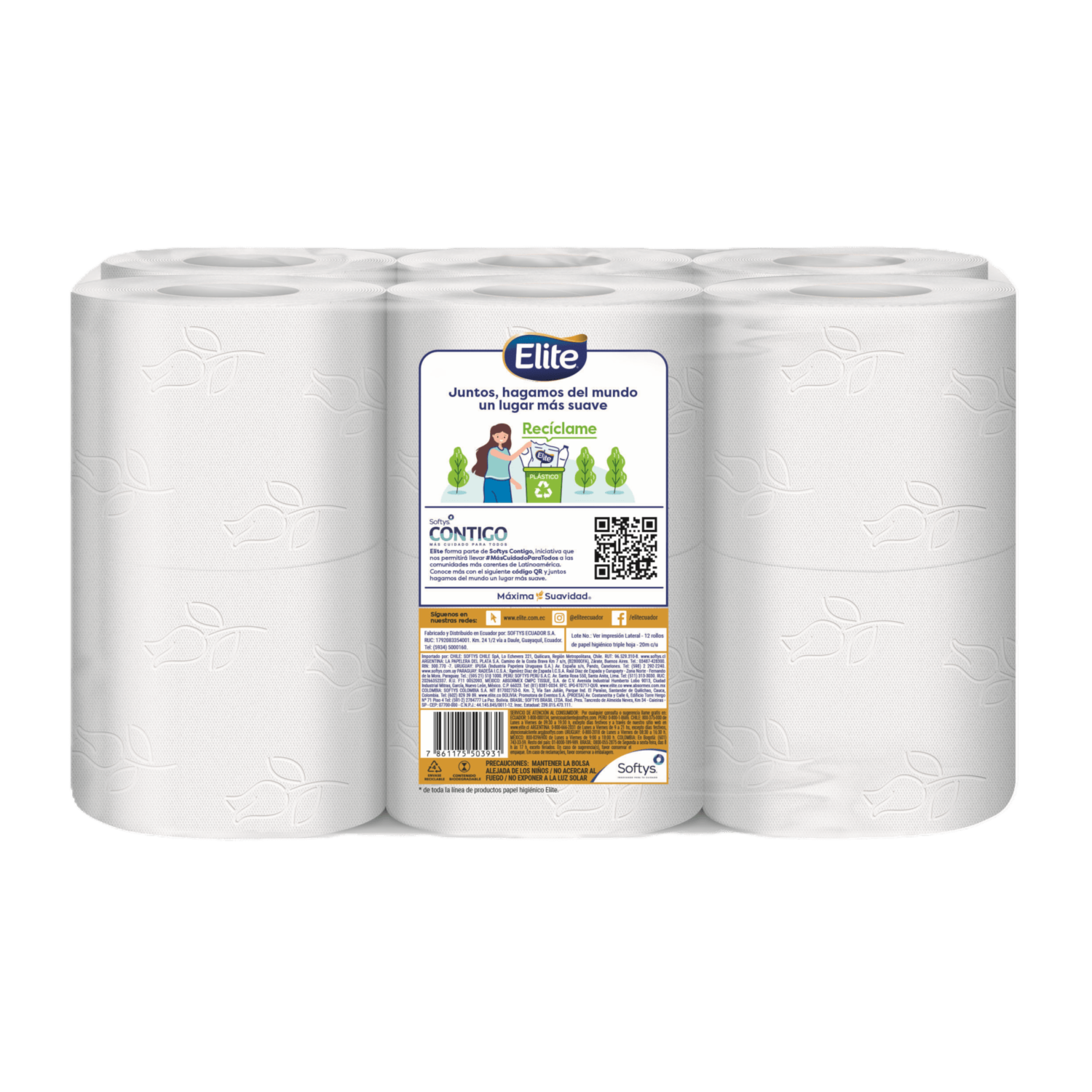 Papel Higiénico Soft & Strong G Triple ELITE 12 Rollos