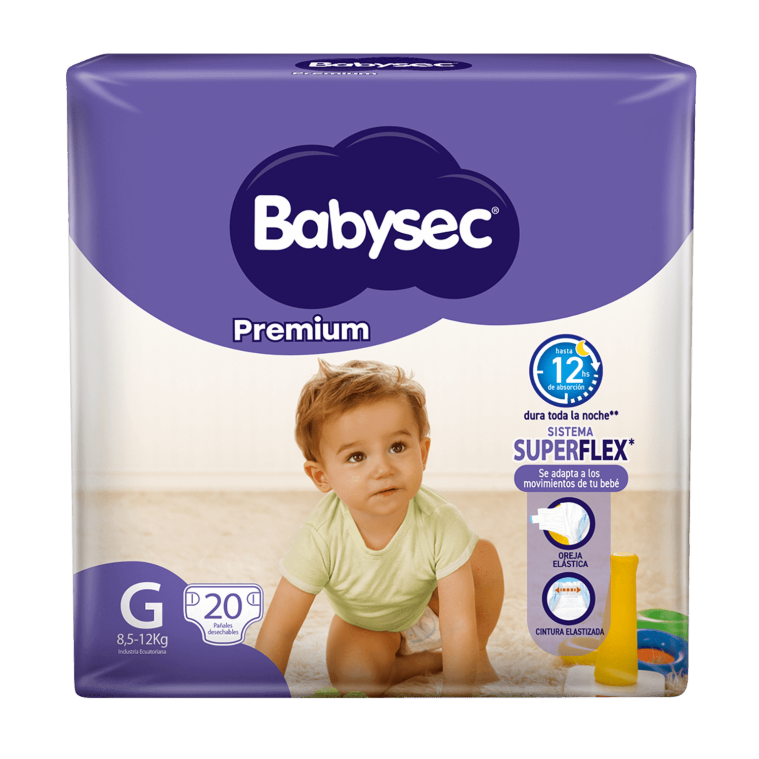 Pañal Desechable Premium Suerflex G BABYSEC X 20 Uds
