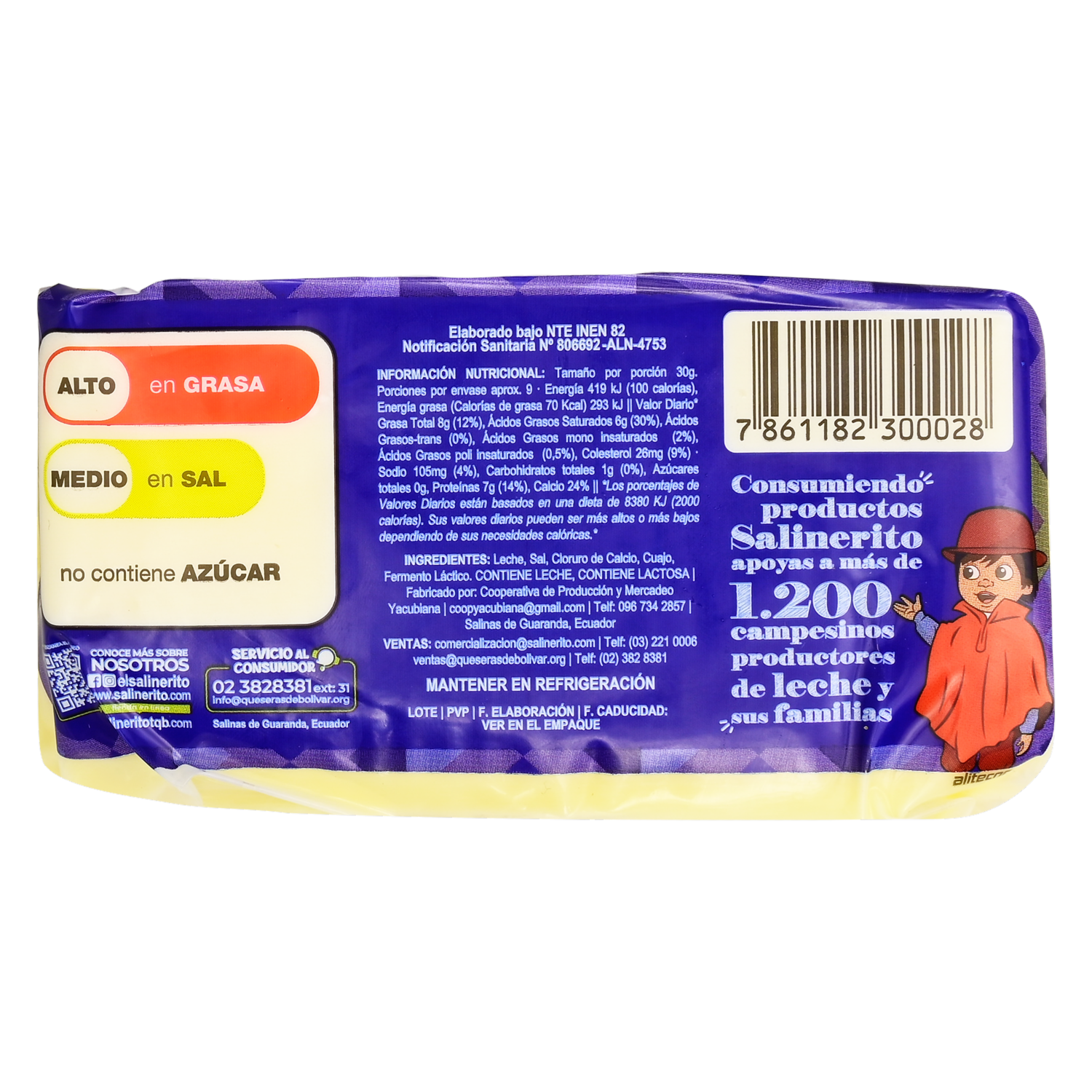 Queso Mozarella SALINERITO 250 G