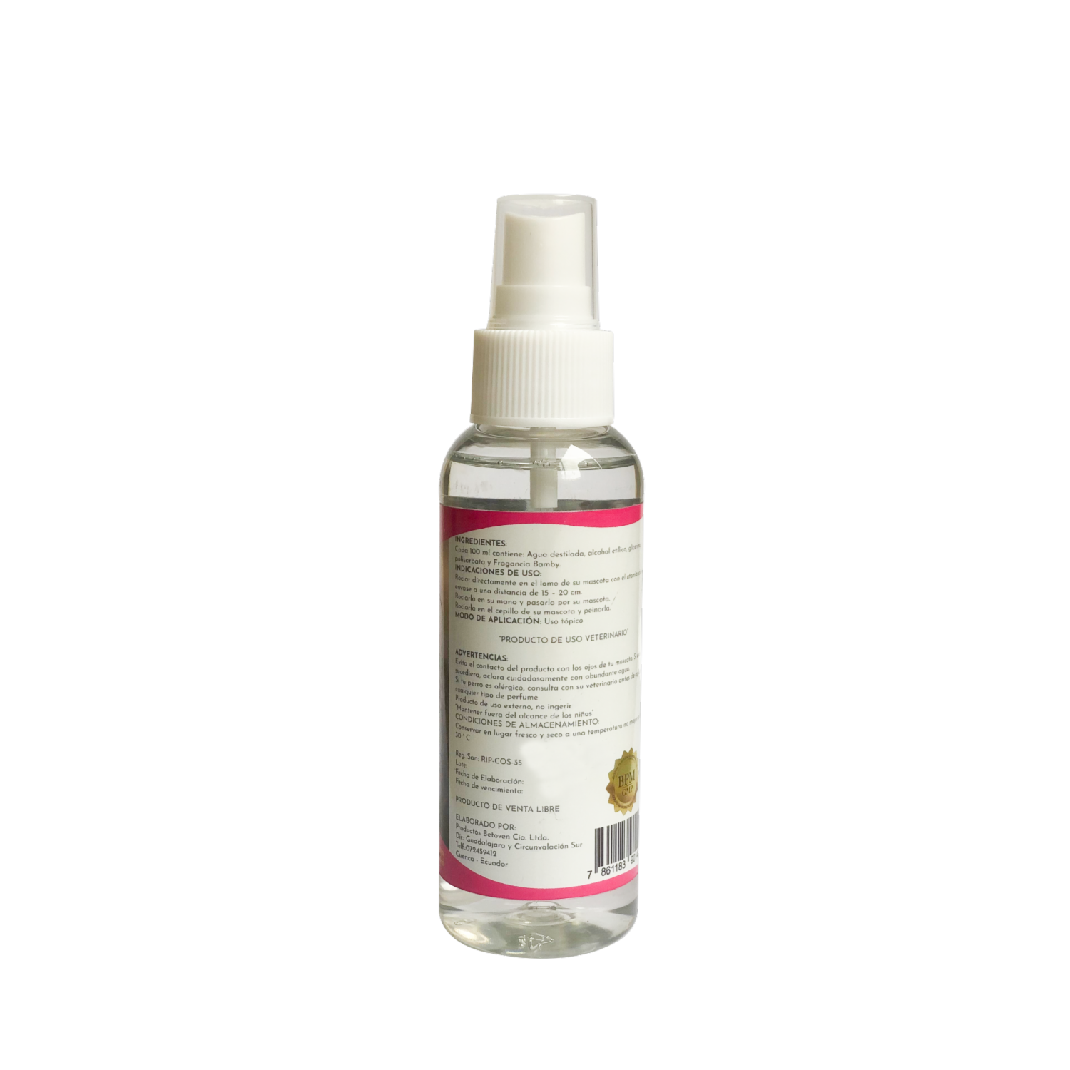 Perfume Para Mascota Amor De Can BETOVEN 100 Ml