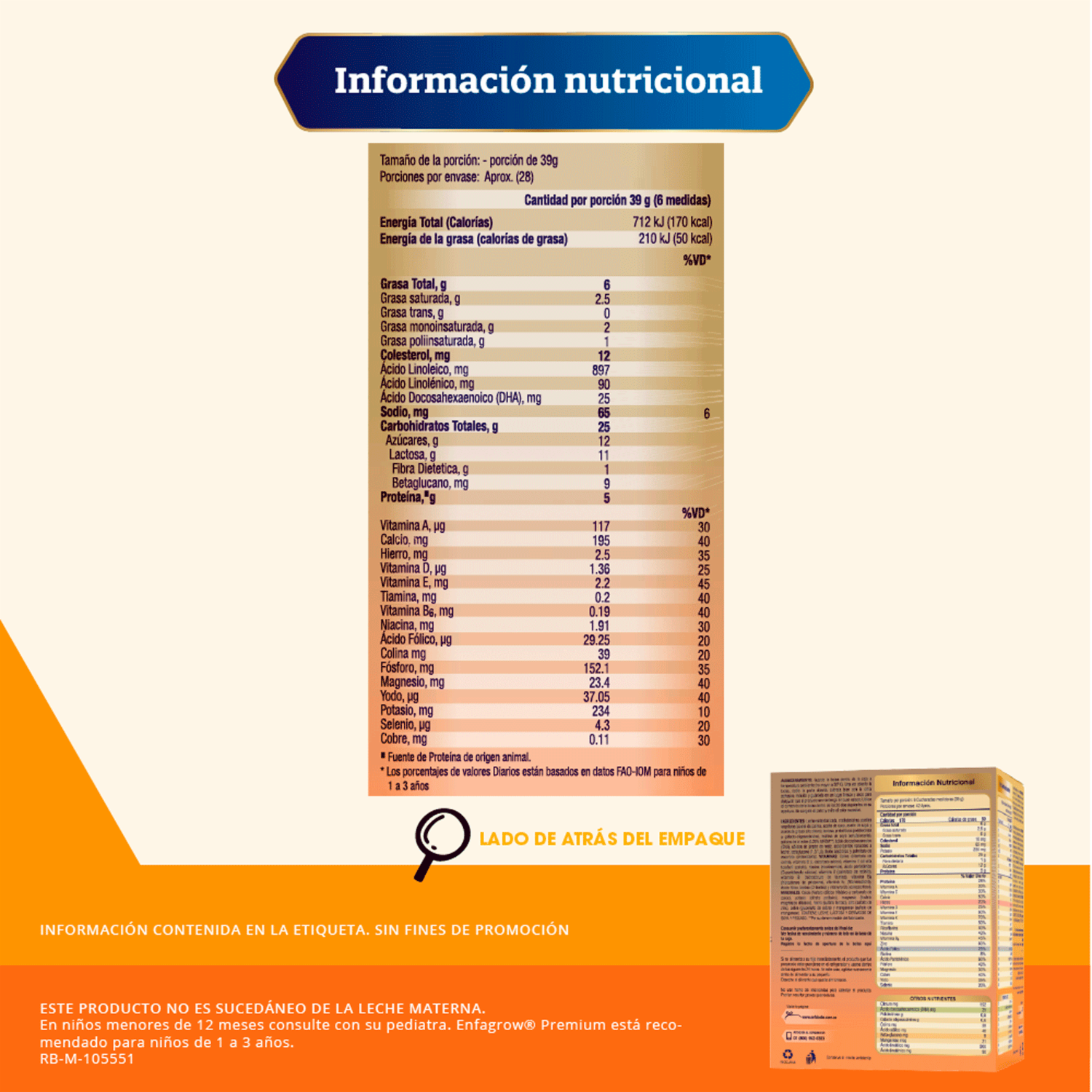 Leche Infantil Tercera Etapa Premium 3 Promental ENFAGROW 1650 G