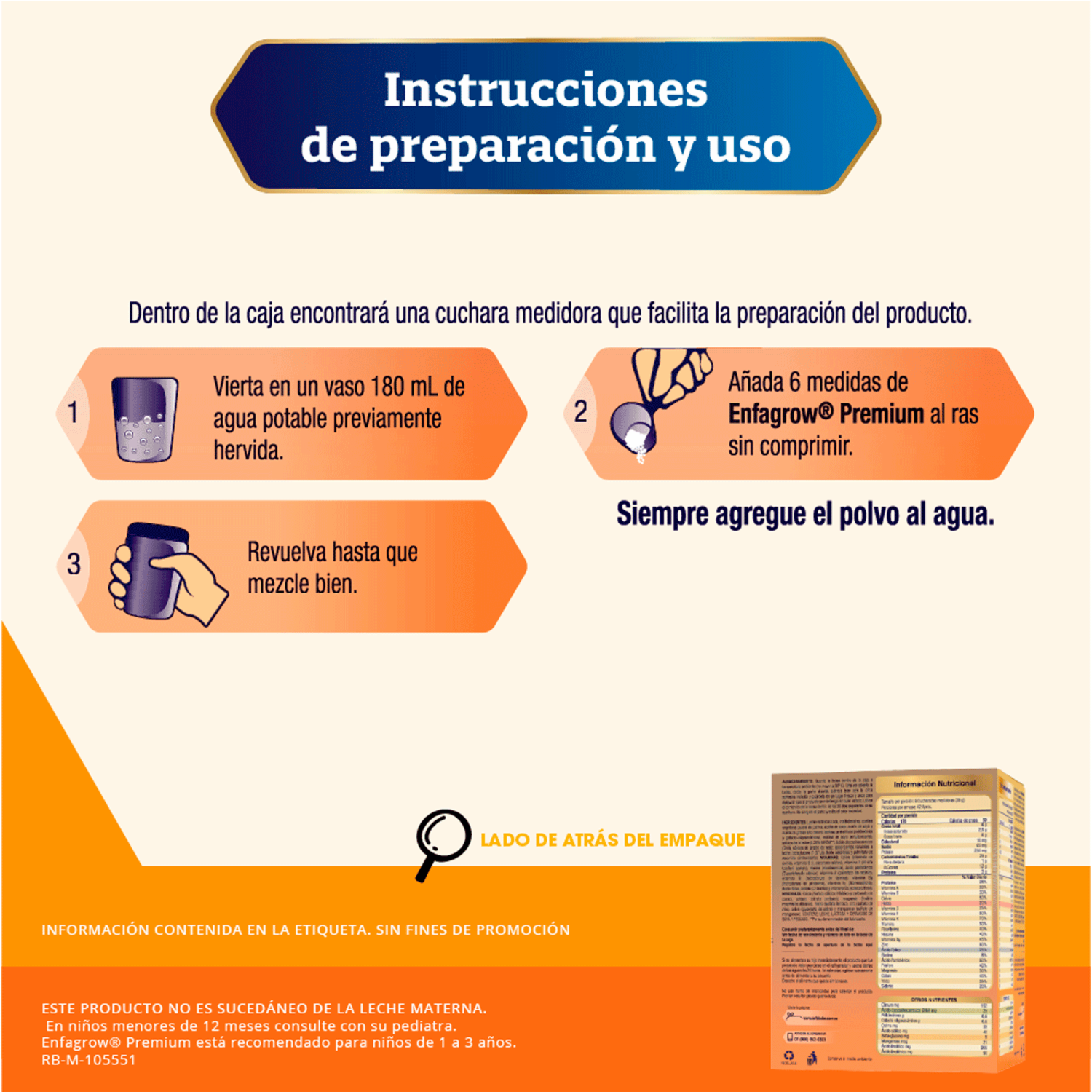 Leche Infantil Tercera Etapa Premium 3 Promental ENFAGROW 1650 G
